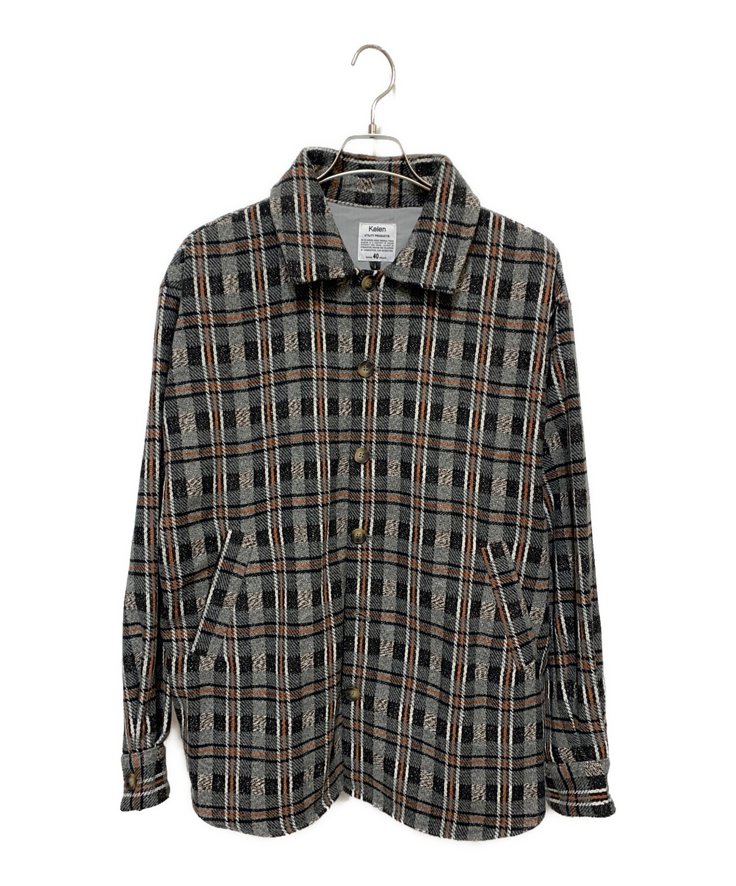 中古・古着通販 kelen ケレン シャツジャケット チャコールグレー サイズ 40 未使用品 ブランド・古着通販 トレファク公式 TREFAC FASHION スマホサイト