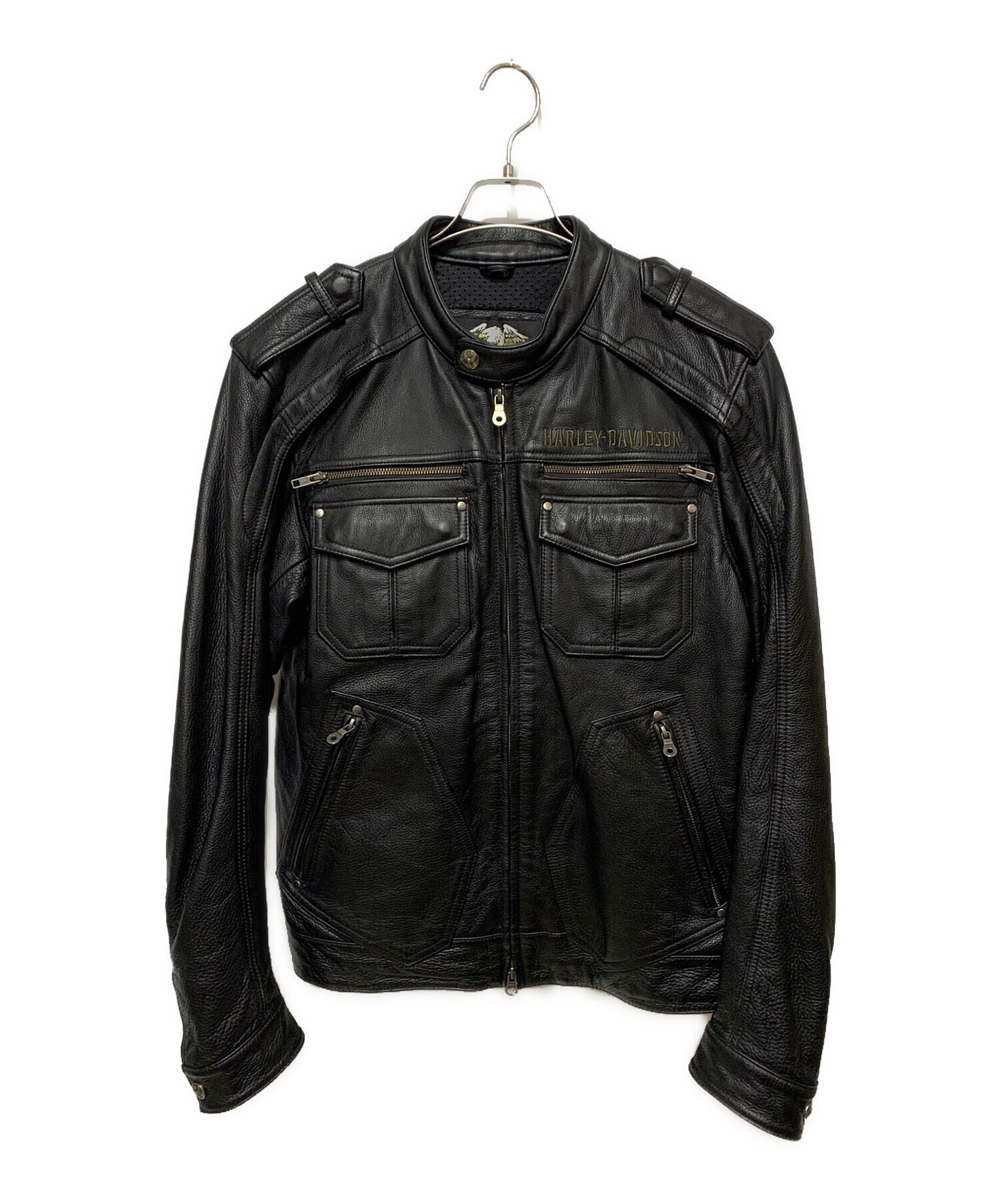 美品 希少 XL HARLEY-DAVIDSON レザージャケット ブラック 中古・古着通販】HARLEY-DAVIDSON (ハーレーダビッドソン) ライダース