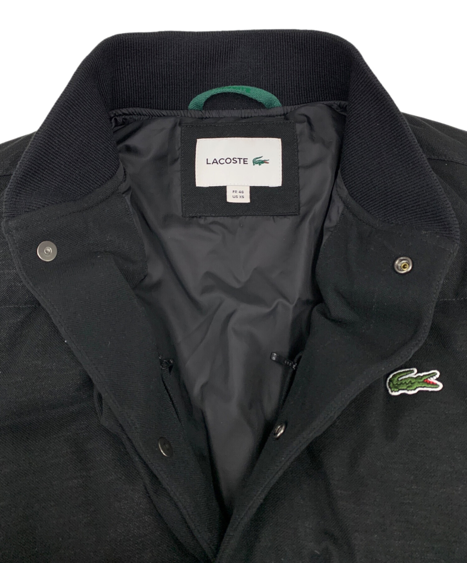 中古・古着通販】LACOSTE (ラコステ) ピケダウンベスト ブラック