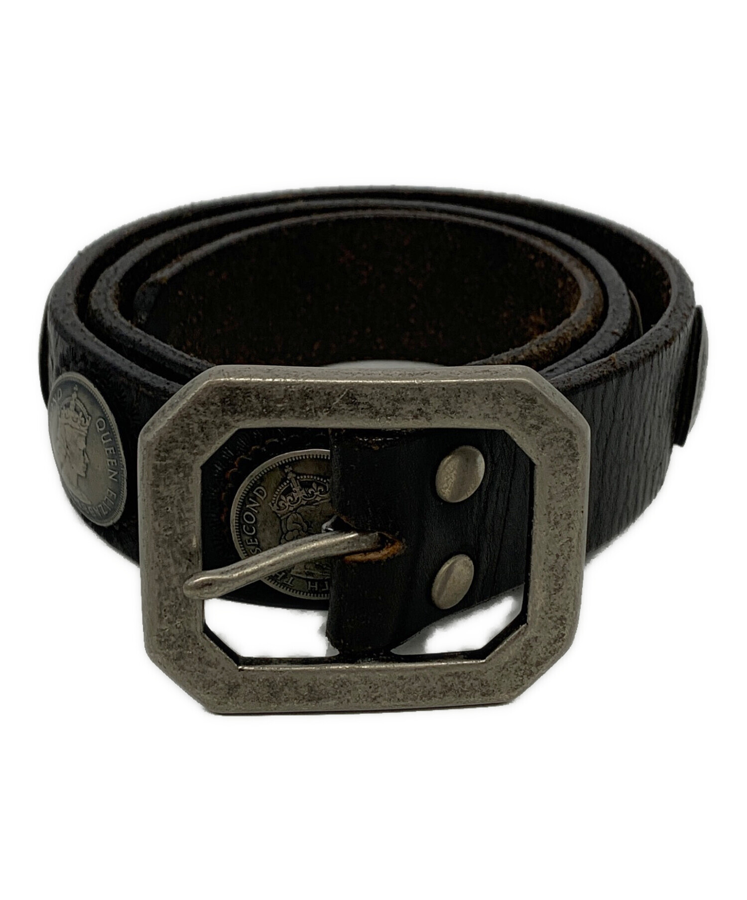 希少 レア 70s ヴィンテージ ベルト コンチョ 中古・古着通販】Vintage (ヴィンテージ) コンチョベルト ダーク