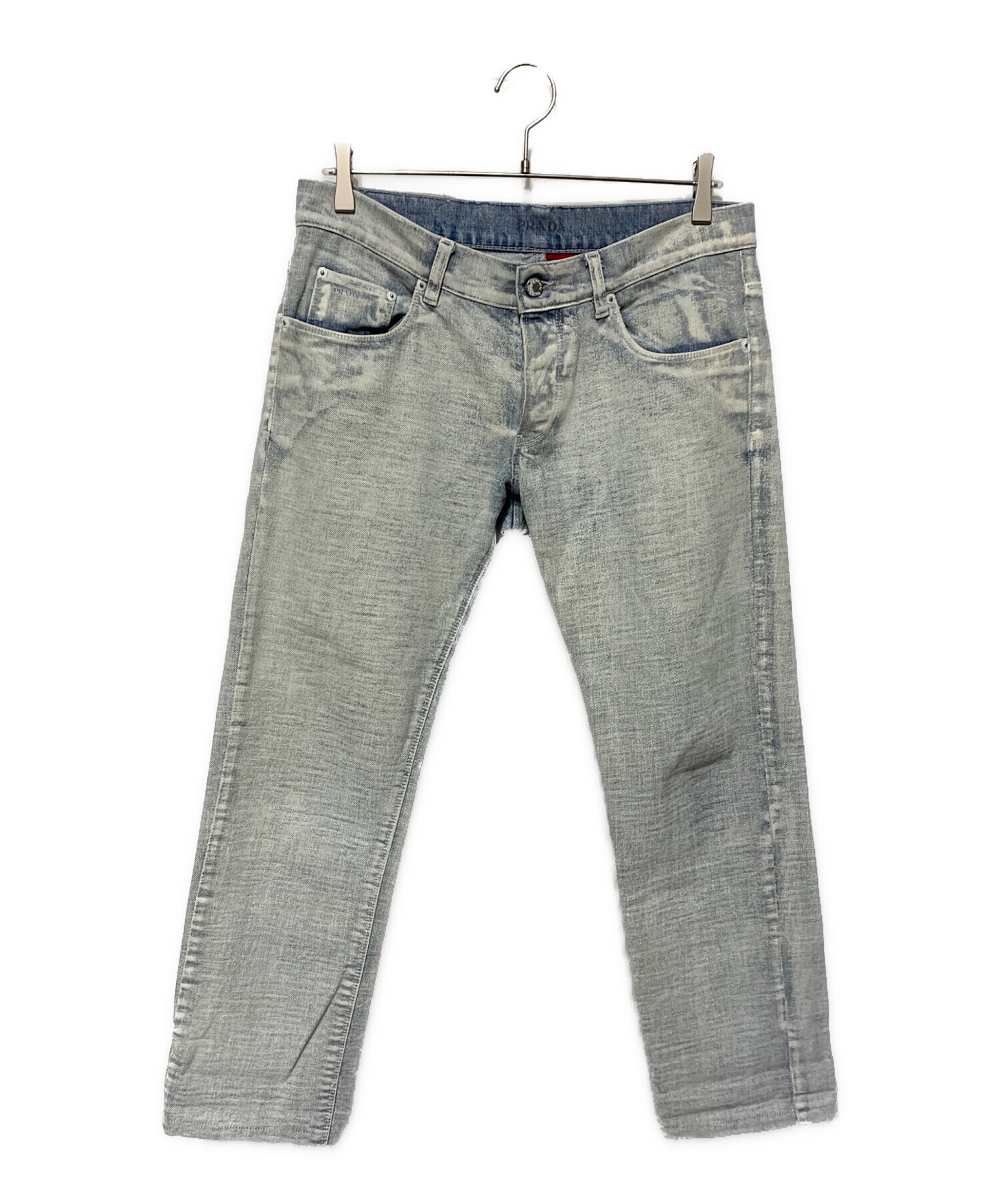 中古・古着通販】PRADA (プラダ) ボタンフライデニムパンツ ブルー 