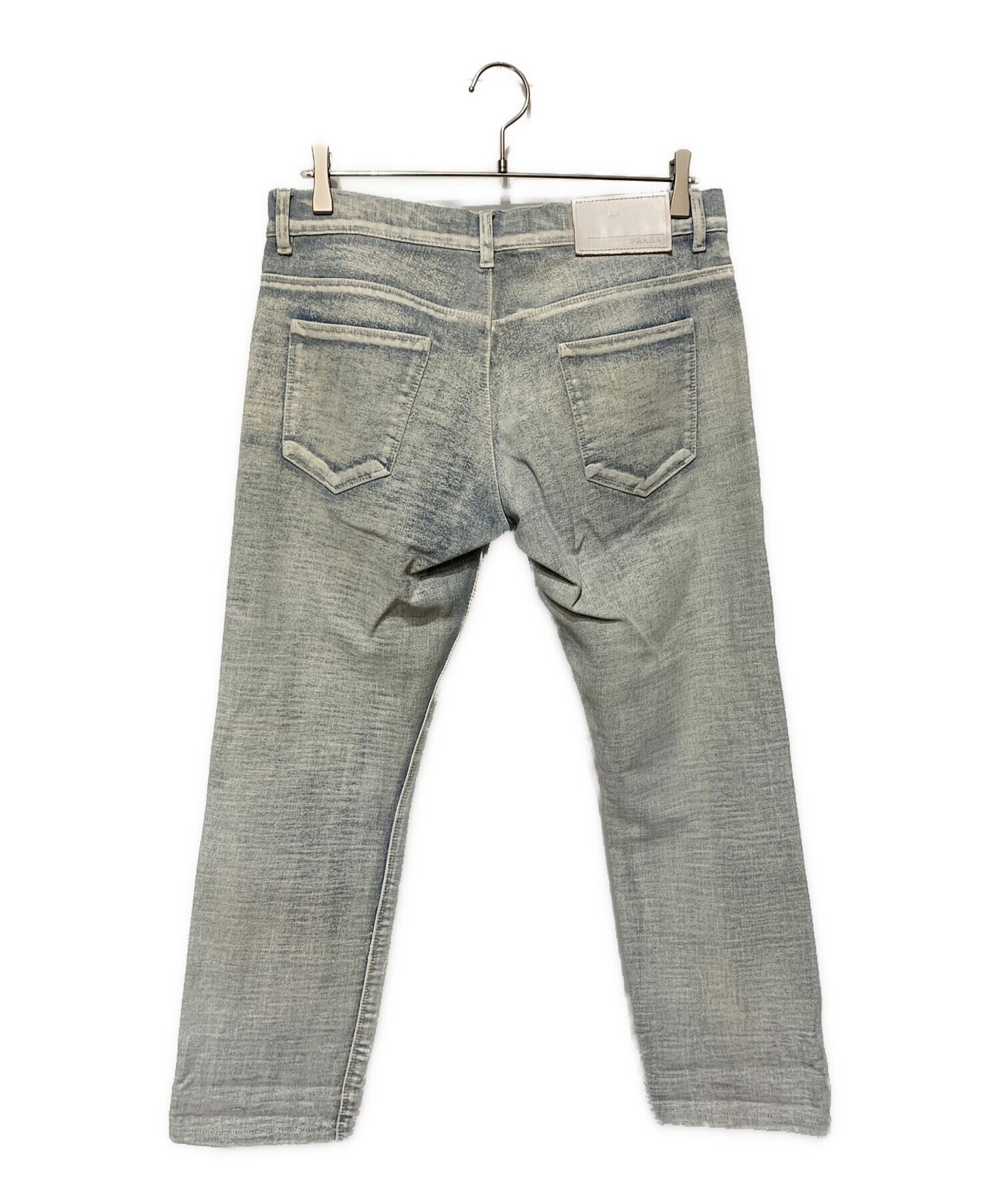 中古・古着通販】PRADA (プラダ) ボタンフライデニムパンツ ブルー 