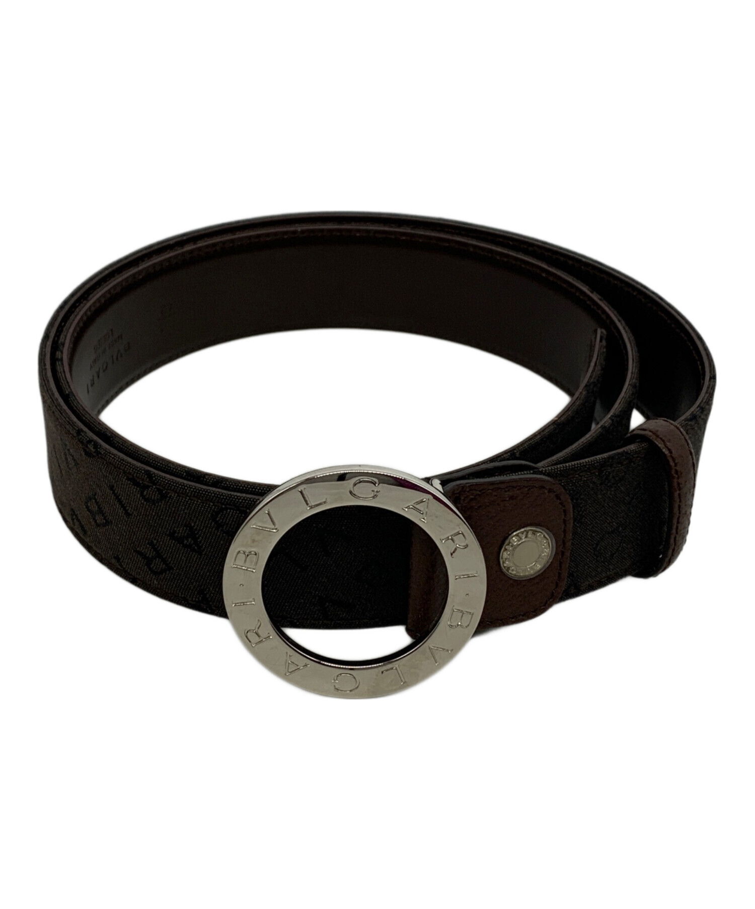 中古・古着通販】BVLGARI (ブルガリ) ロゴマニアベルト ブラウン 