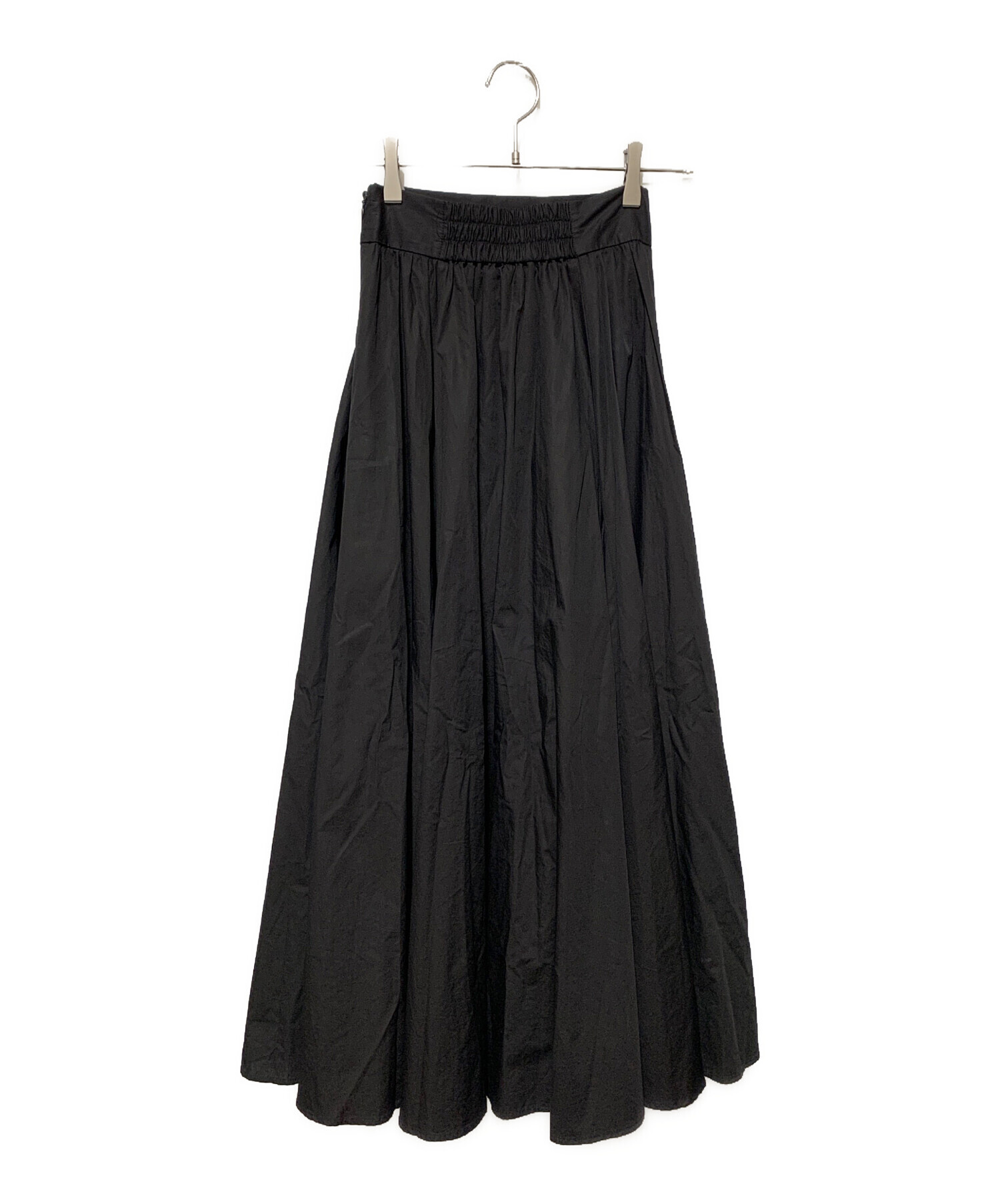 ánuans 黒スカート アニュアンス anuans ウールブレンドペンシルスカート （BLACK