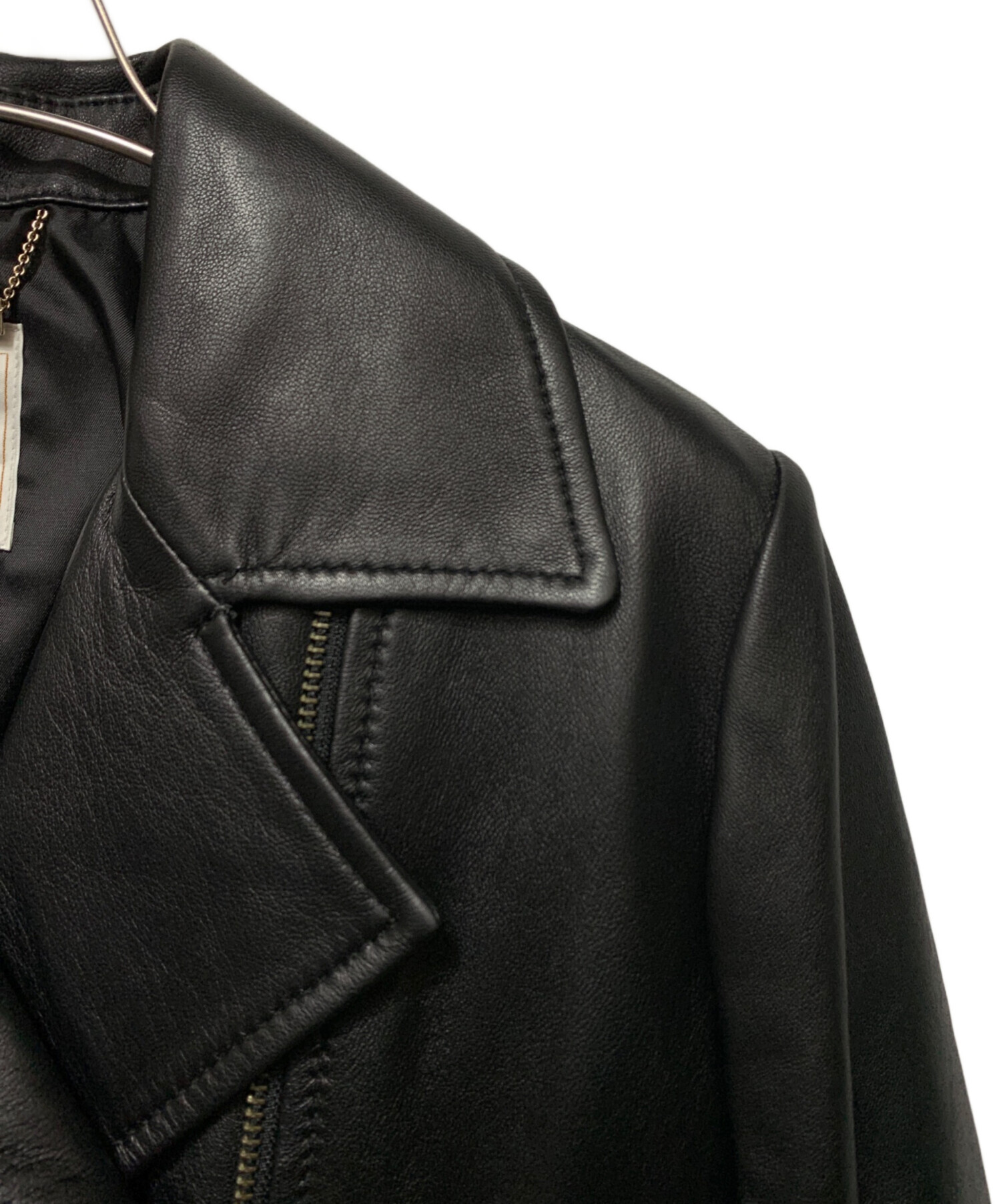 SANDRO ラムレザージャケット　サイズ38 黒 SANDRO ラムレザージャケット サイズ38 黒