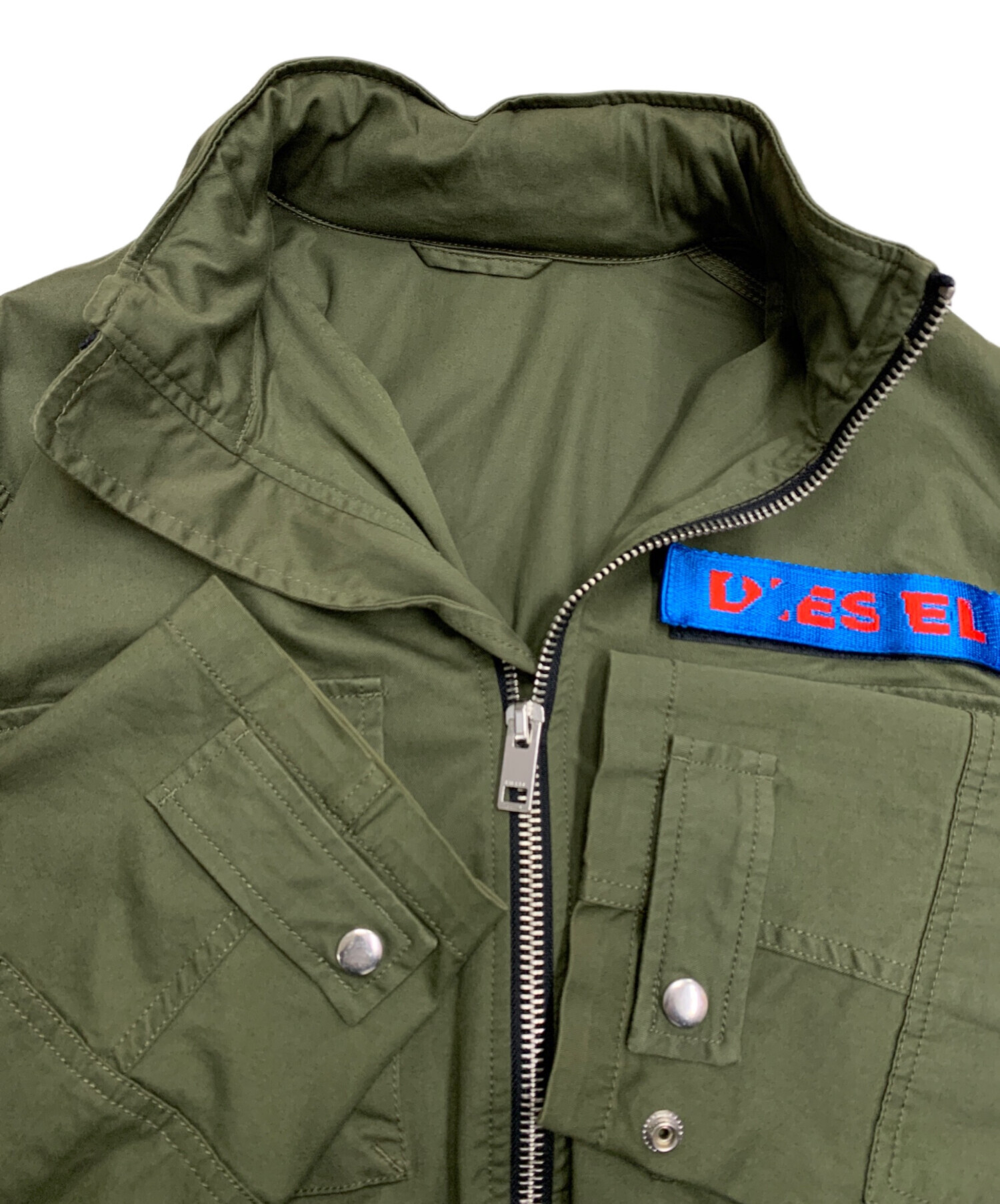中古・古着通販】DIESEL (ディーゼル) ミリタリージャケット グリーン