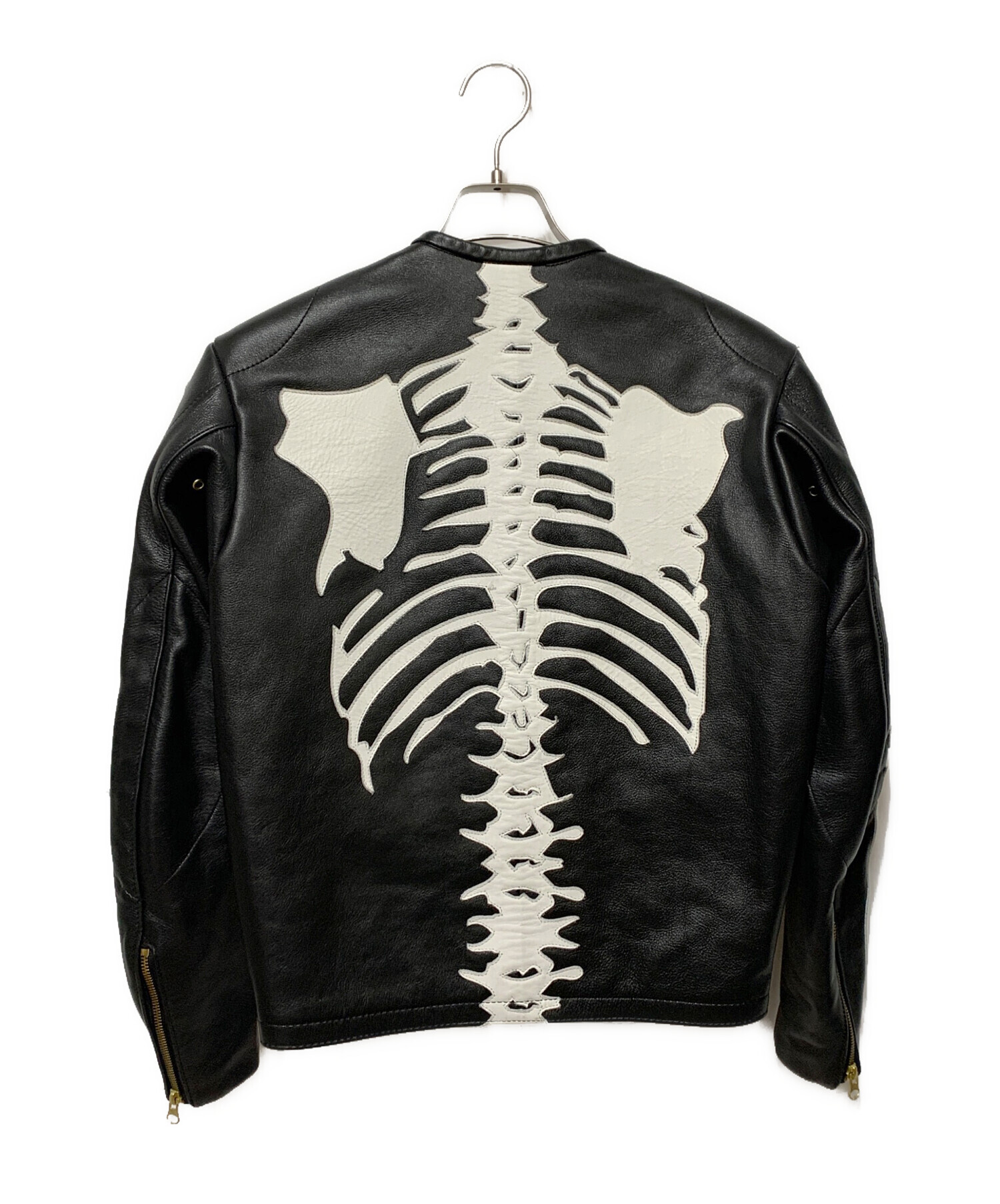 中古・古着通販】VANSON (バンソン) BONE レザージャケット ブラック