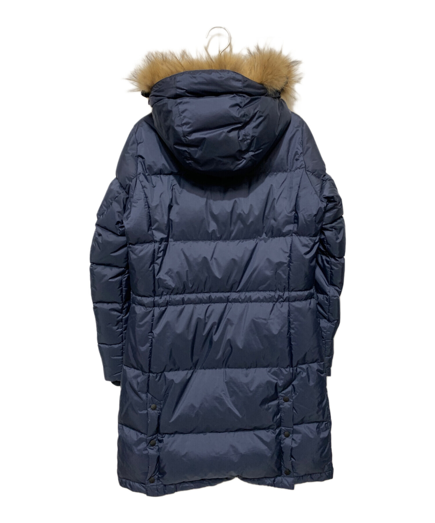 シークエル サイズ:L ナンガバックプリントダウンコート 中古 BS99 中古・古着通販】NANGA (ナンガ) ラクーンファーダウンコート ネイビー