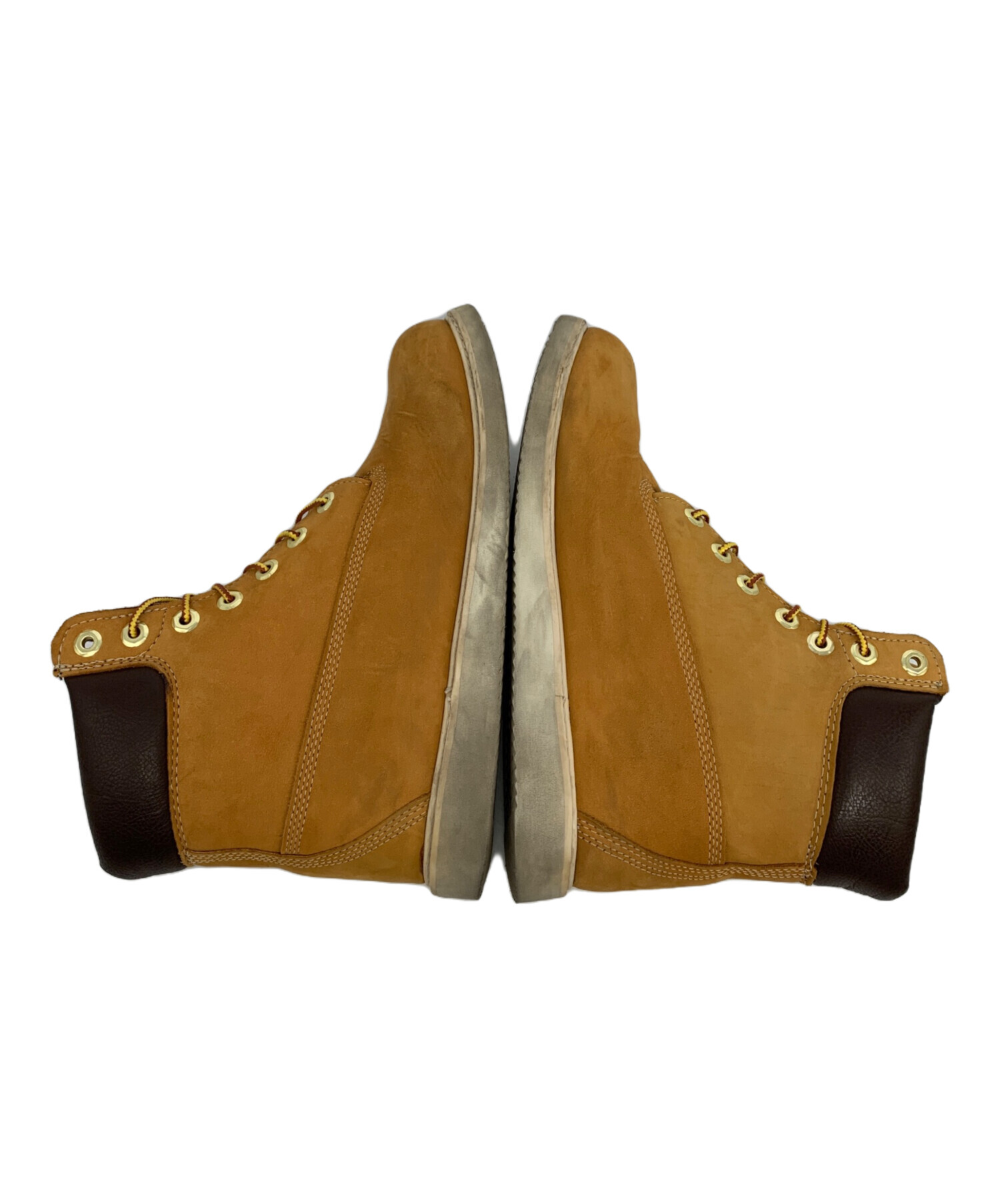 美品 Timberland ロングブーツ キャメル ヌバック 25cm　大きめ 90s timberland USA製 25周年記念 イエローブーツ ヌバック