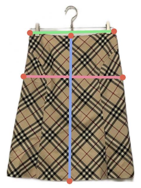 中古・古着通販】BURBERRY (バーバリー) ノバチェックスカート