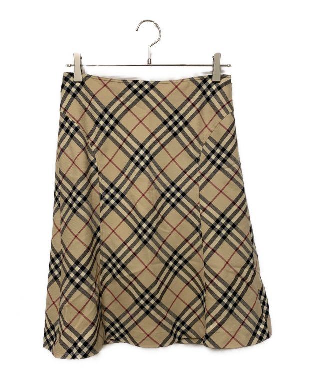 【希少】90s BURBERRYS チェック ウールプリーツスカート ベージュ 2434703245.jpg?1732100347