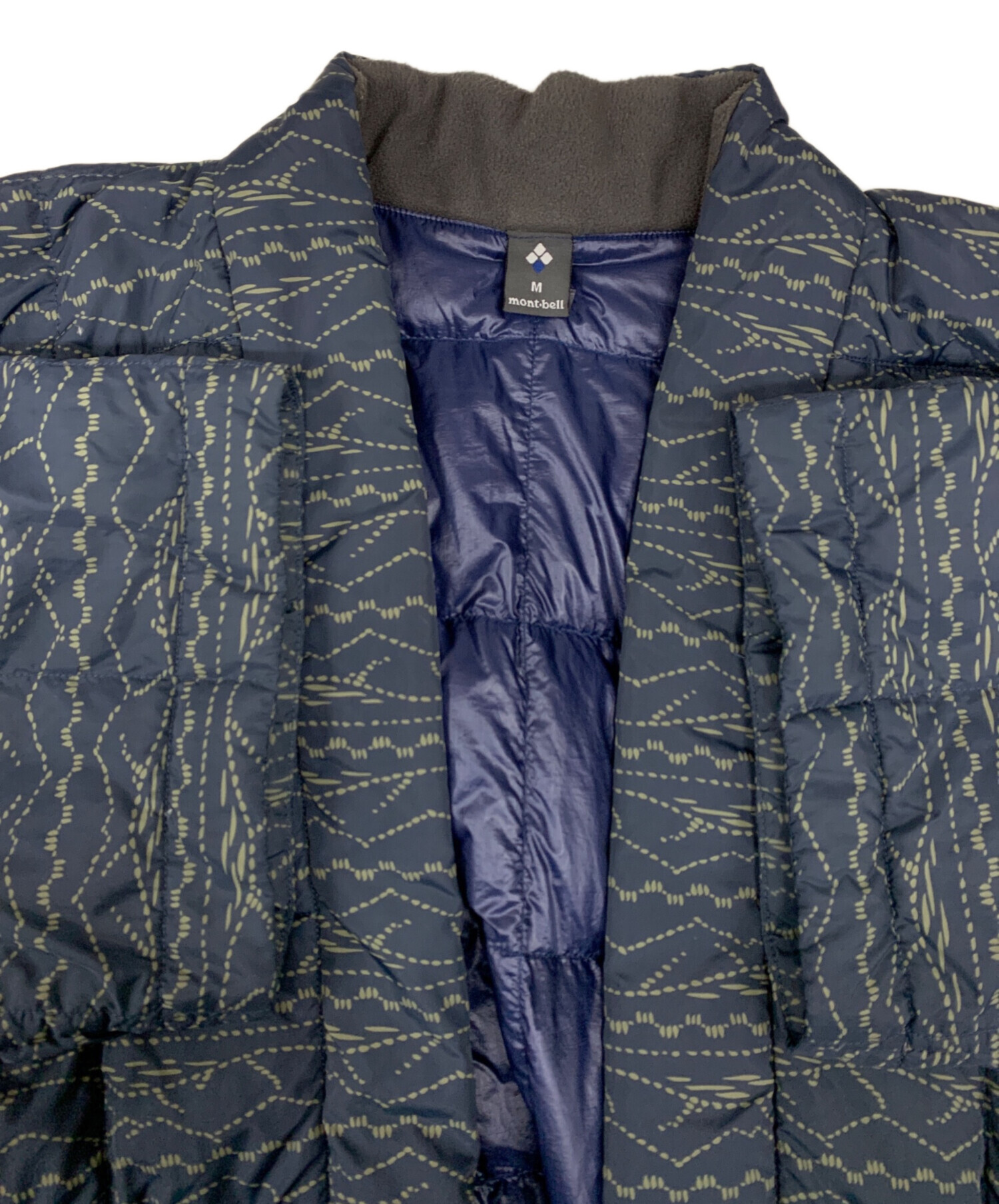 モンベル】ダウンプリントハンテン M（新品同様）ネイビー（DKNV） ☆1