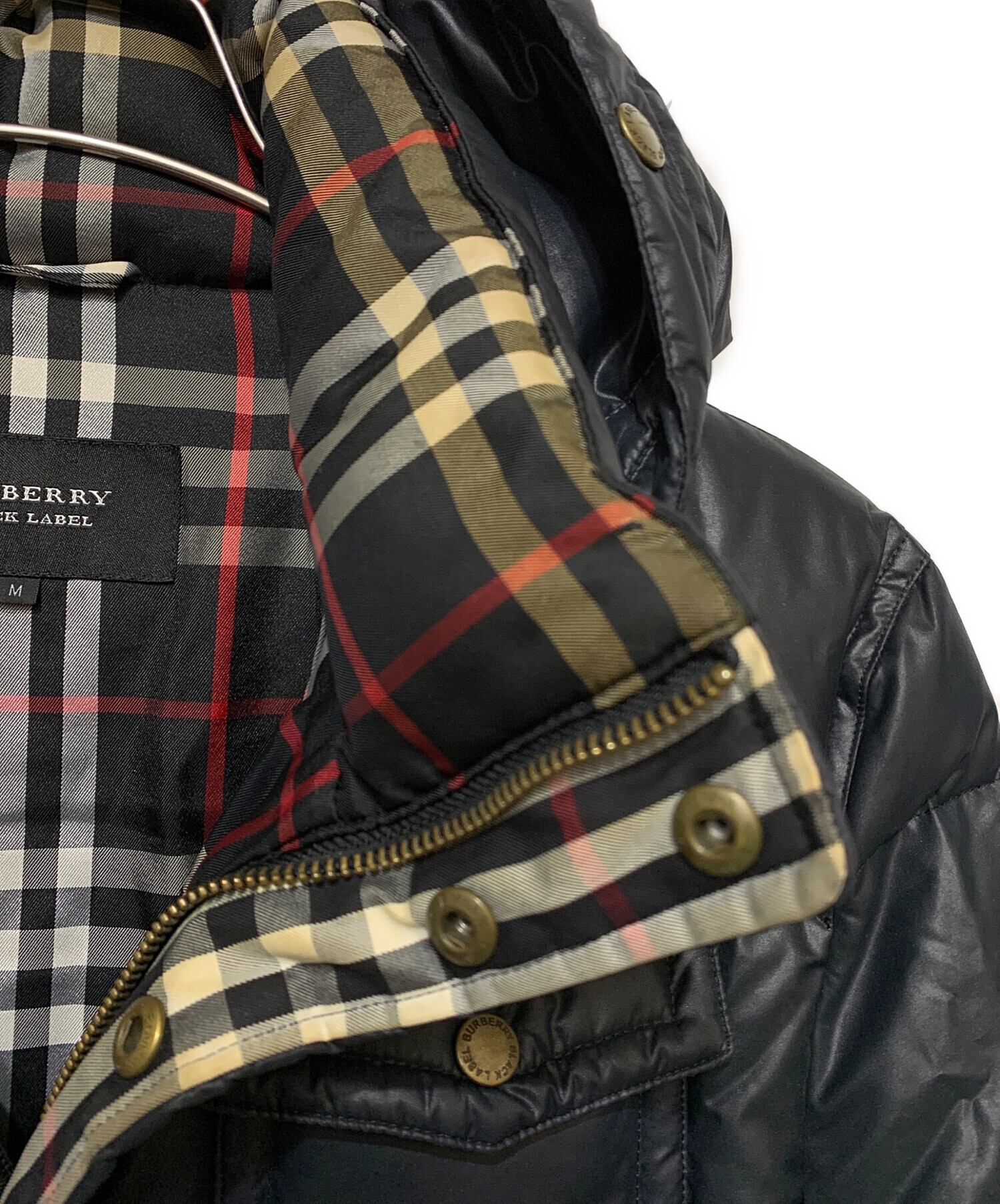 BURBERRY BLACKLABEL バーバリーダウンジャケット黒　Ｍ バーバリーブラックレーベル BURBERRY BLACK LABEL ダウンジャケット
