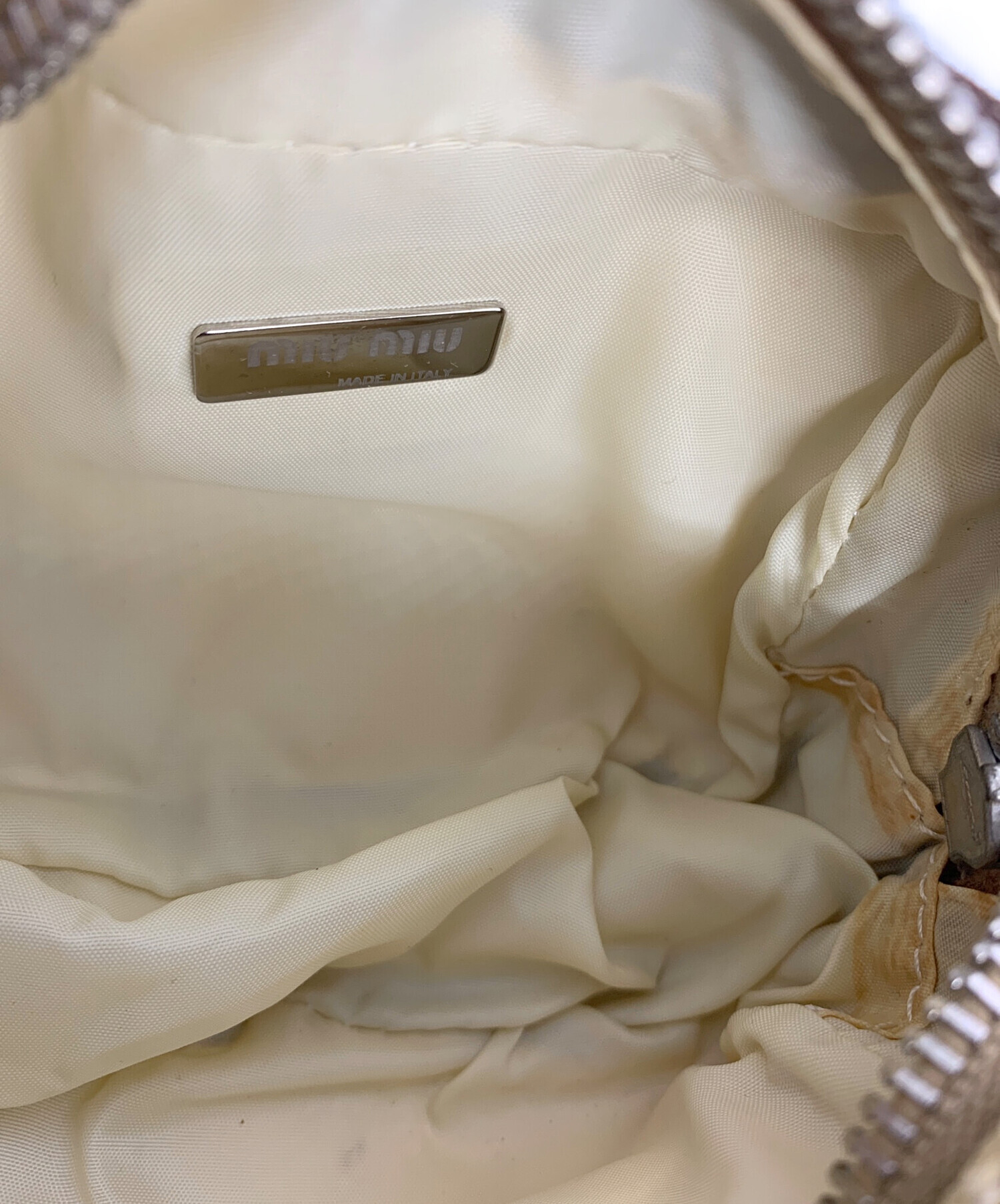 中古・古着通販】MIU MIU (ミュウミュウ) コスメポーチ ブラウン 