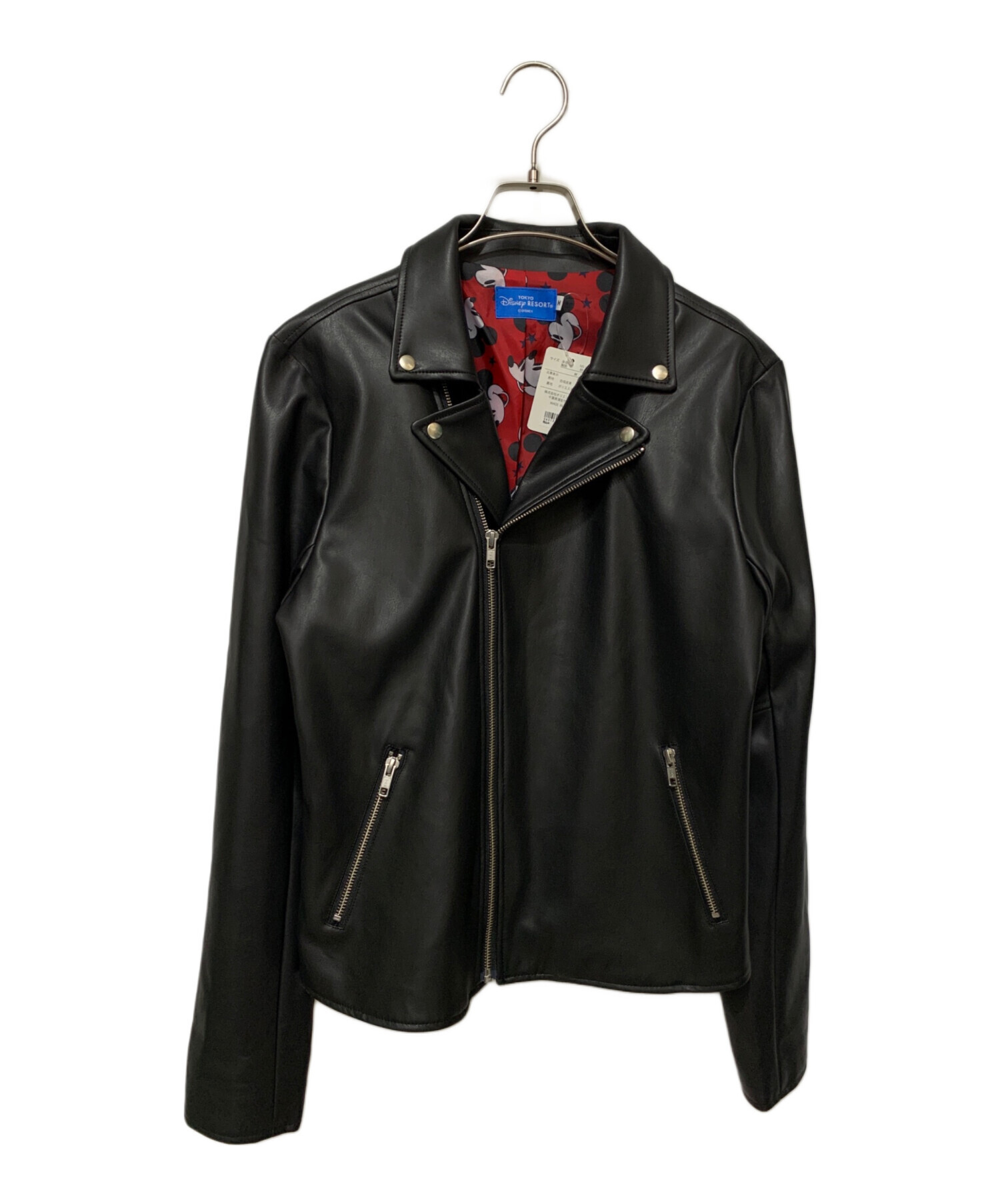 ✅️ 新品 デット Disney ディズニー 合成皮革 ライダース ジャケット 中古・古着通販】Disney RESORT (ディズニーリゾート) ライダース