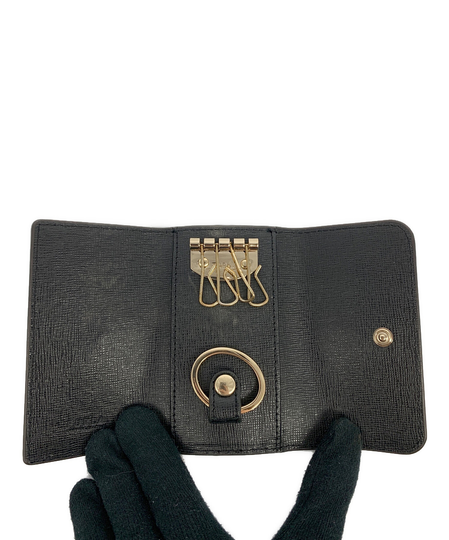 中古・古着通販】FURLA (フルラ) 4連キーケース ブラック｜ブランド
