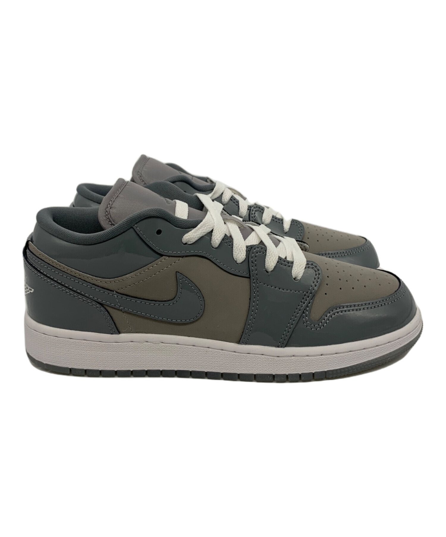 中古・古着通販】NIKE (ナイキ) AIR JORDAN 1 LOW SE GS グレー サイズ 