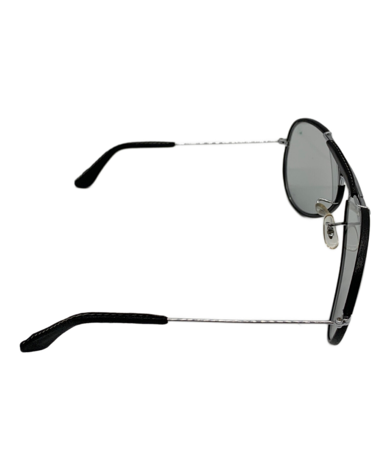 【中古】 レイバン アウトドアーズマン サングラス ブラック/グリーン Ray-Ban【質屋】 中古・古着通販】RAY-BAN (レイバン) アウトドアーズマン レザー