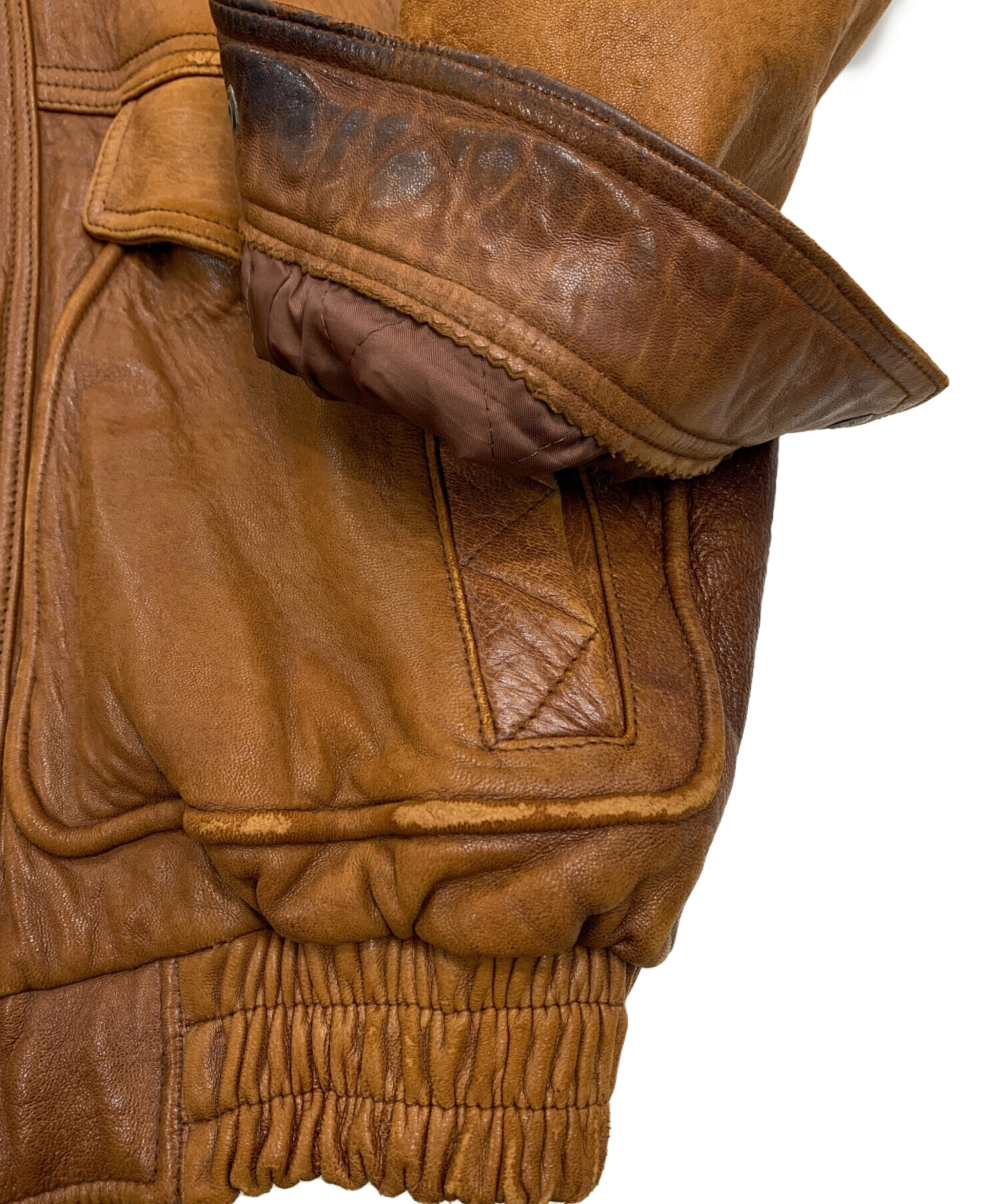 【美品】ROBO ブラウン レザージャケット M 中古・古着通販】MENS ROBO (メンズロボ) レザージャケット