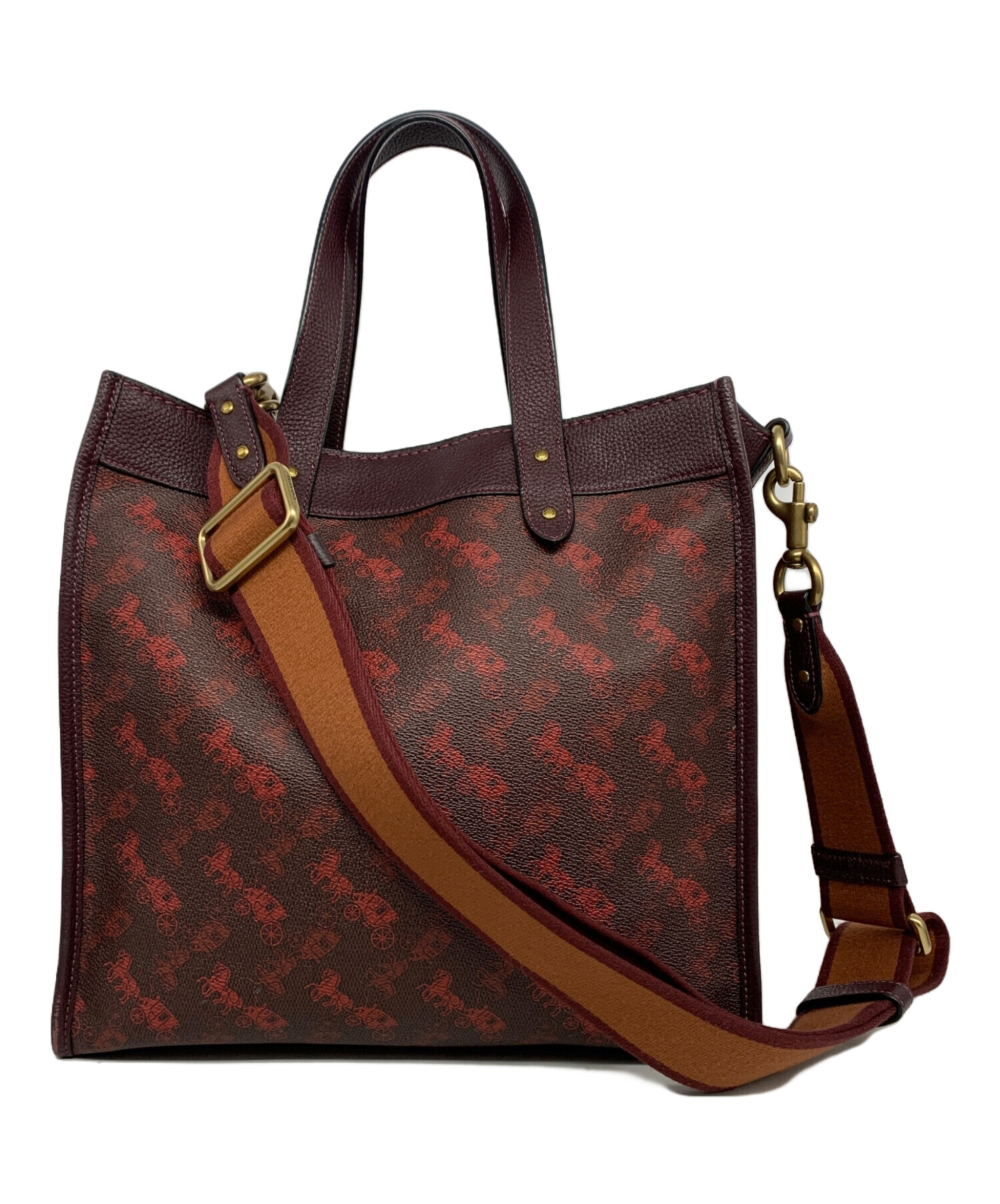 中古・古着通販】COACH (コーチ) 2WAYハンドバッグ ボルドー｜ブランド 