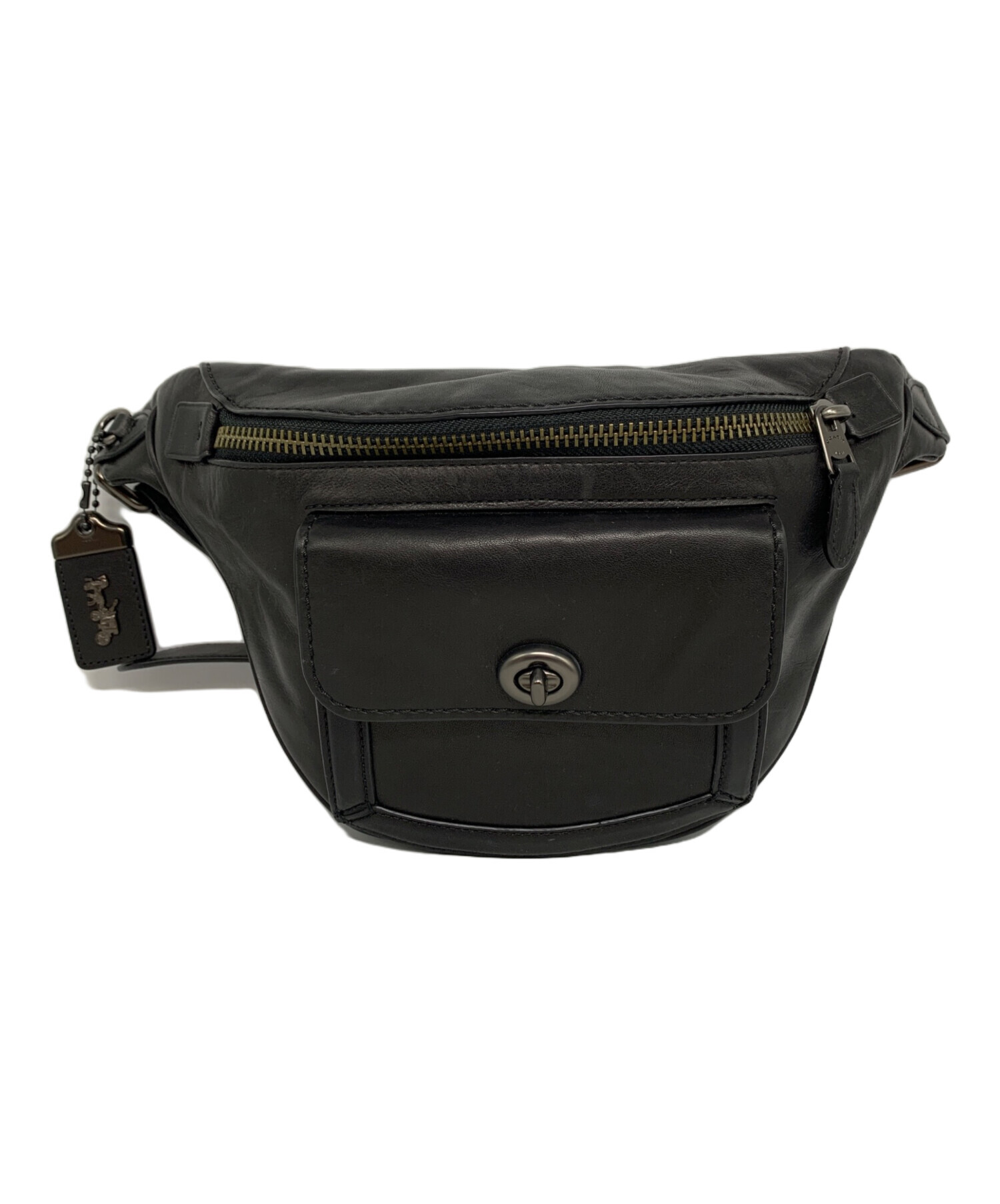 中古・古着通販】COACH (コーチ) ウエストバッグ ブラック｜ブランド 