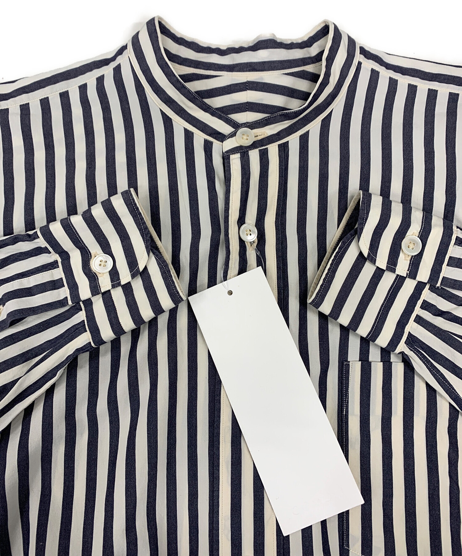 中古・古着通販】COMOLI (コモリ) ロンドンストライプ バンドカラー