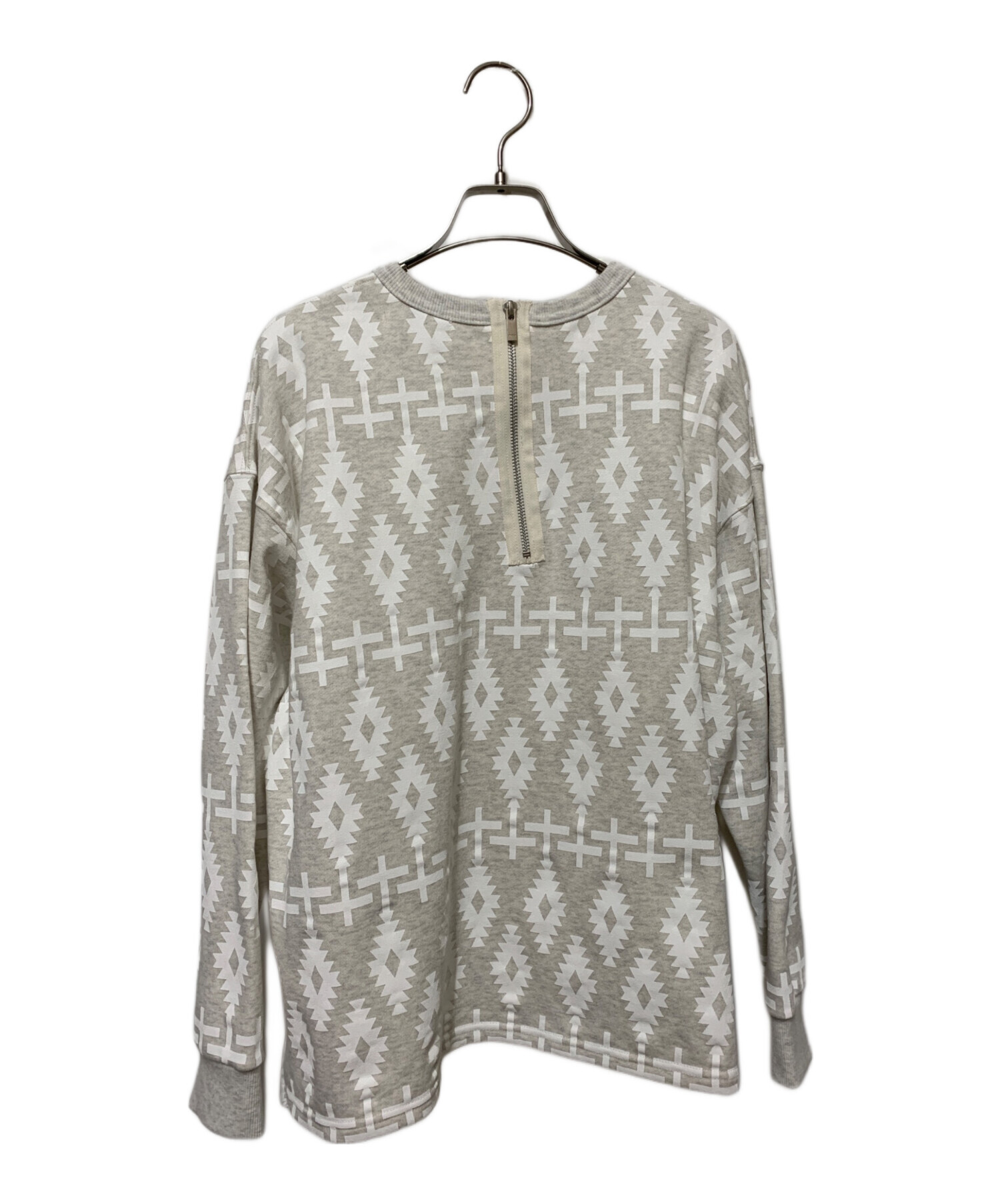 中古・古着通販】zucca (ズッカ) ブロックプリントスウェット グレー