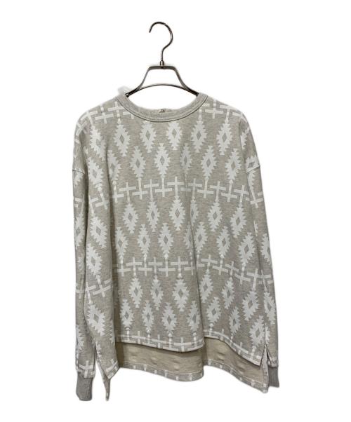 中古・古着通販】zucca (ズッカ) ブロックプリントスウェット グレー