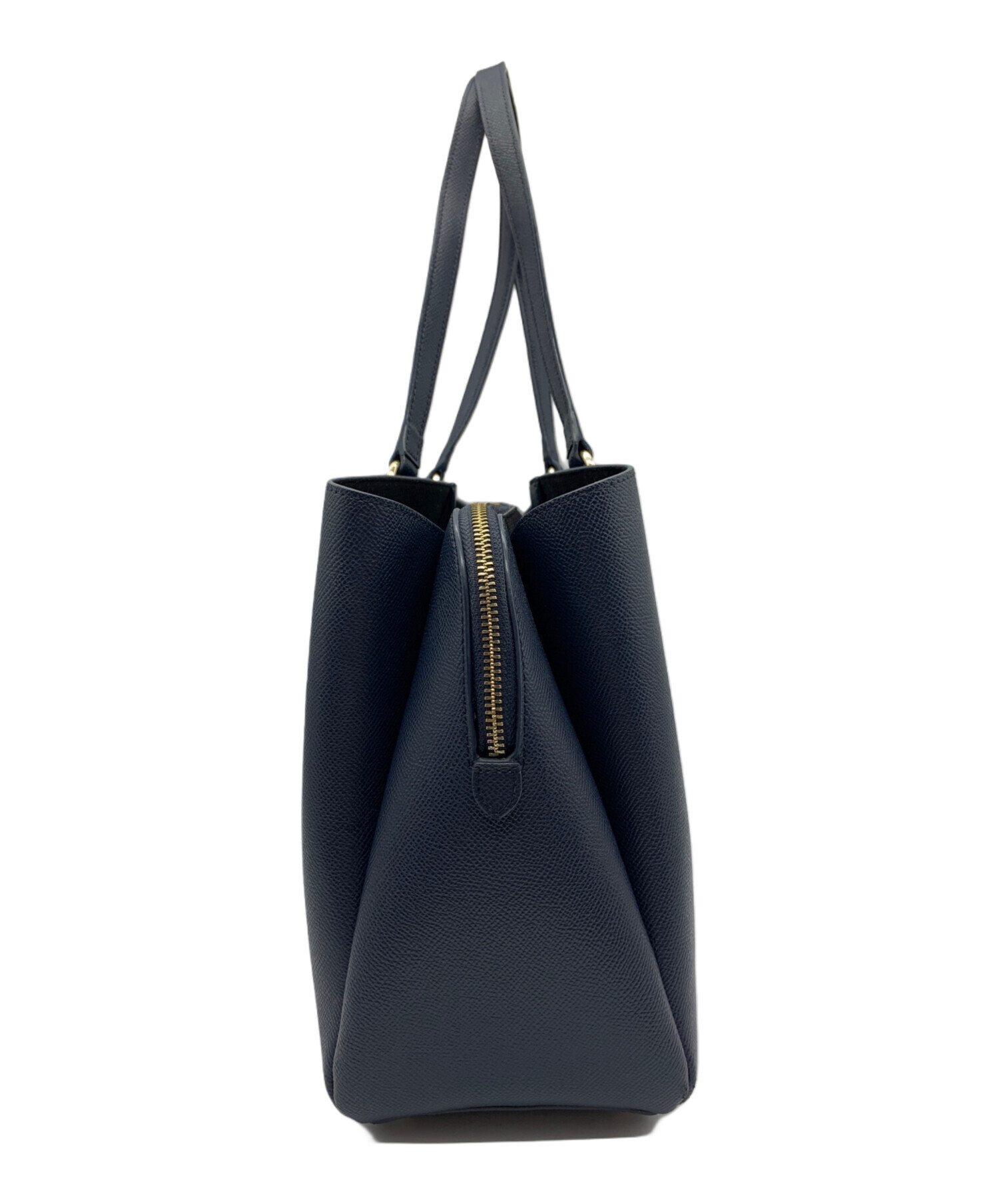 希少 FURLA フルラ トートバッグ ネイビー×ブルー ミネルヴァ 現行ロゴ 中古・古着通販】FURLA (フルラ) ミネルヴァ トートバッグ ネイビー