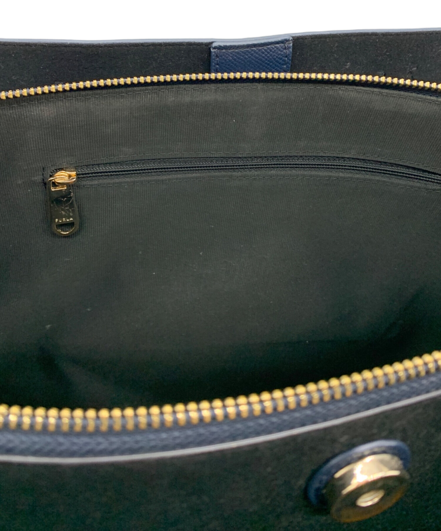 中古・古着通販】FURLA (フルラ) ミネルヴァ トートバッグ ネイビー 