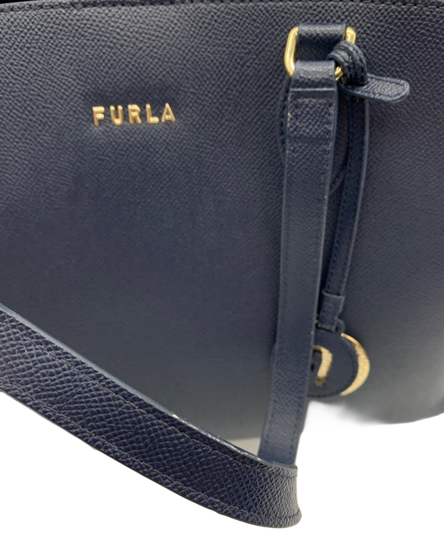 中古・古着通販】FURLA (フルラ) ミネルヴァ トートバッグ ネイビー