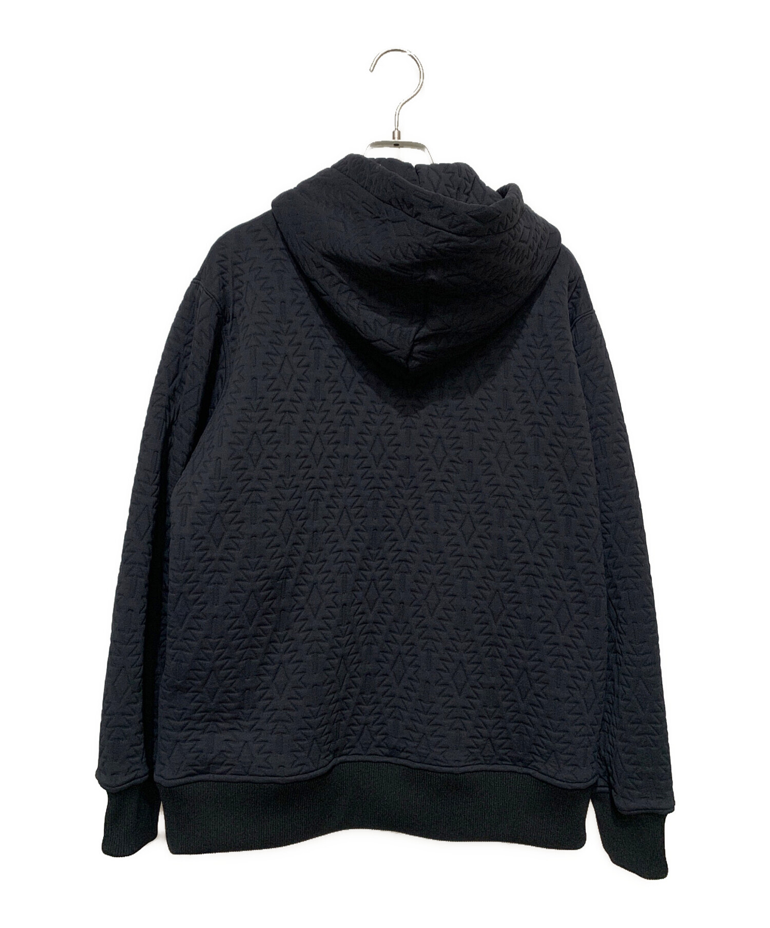 【美品】ズッカ ドッキング裏毛パーカー ブラック Mサイズ ZUCCa（ズッカ）の「ドッキング裏毛（パーカー）」 - WEAR