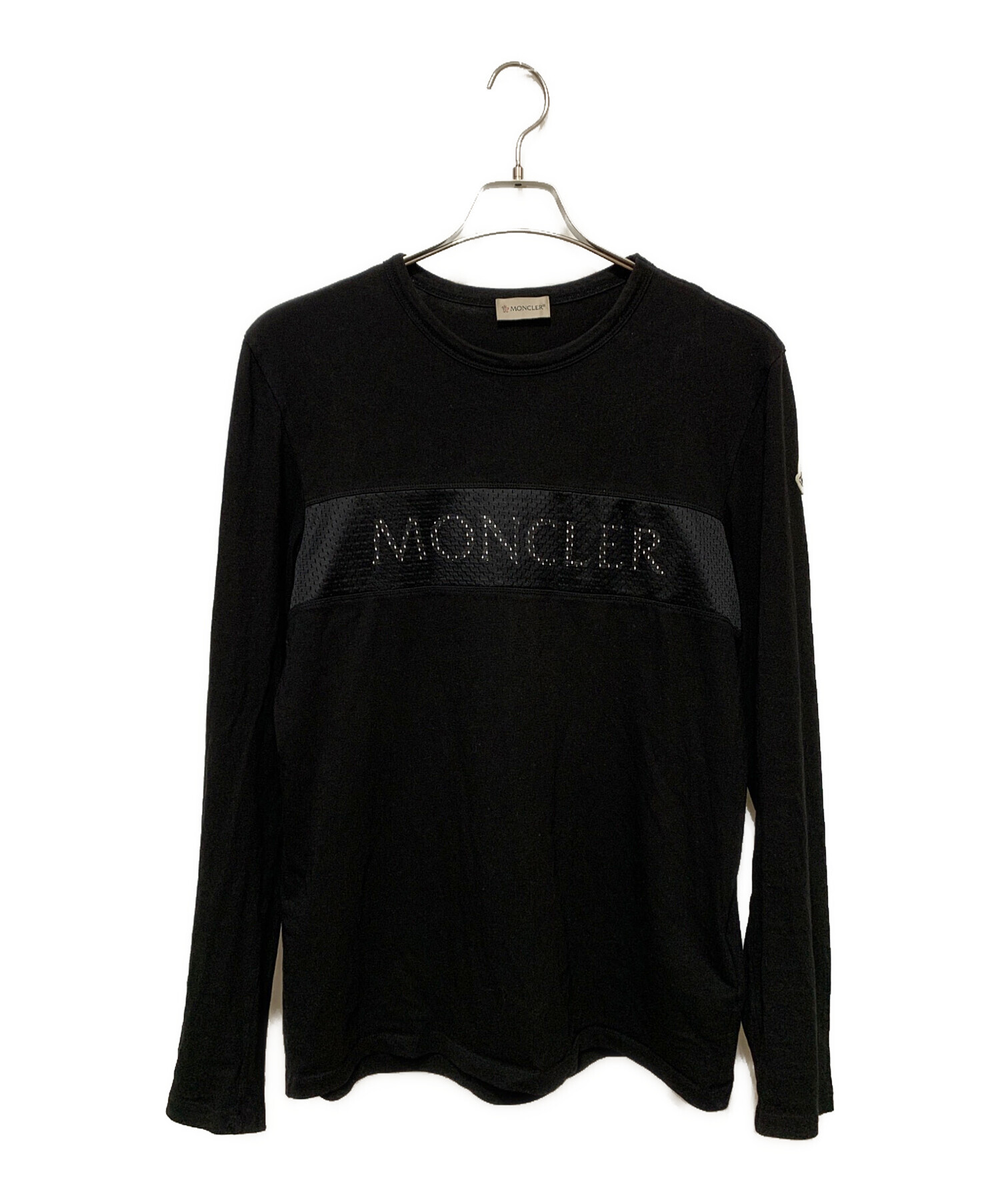 モンクレール　 ブラック 　長袖カットソー　サイズS 中古・古着通販】MONCLER (モンクレール) 長袖カットソー ブラック