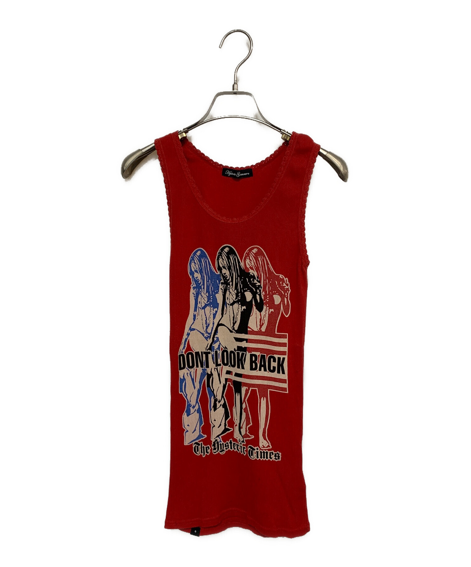 00s OLD HYSTERIC GLAMOUR タンクトップ 赤　y2k 中古・古着通販】Hysteric Glamour (ヒステリックグラマー) DONT LOOK