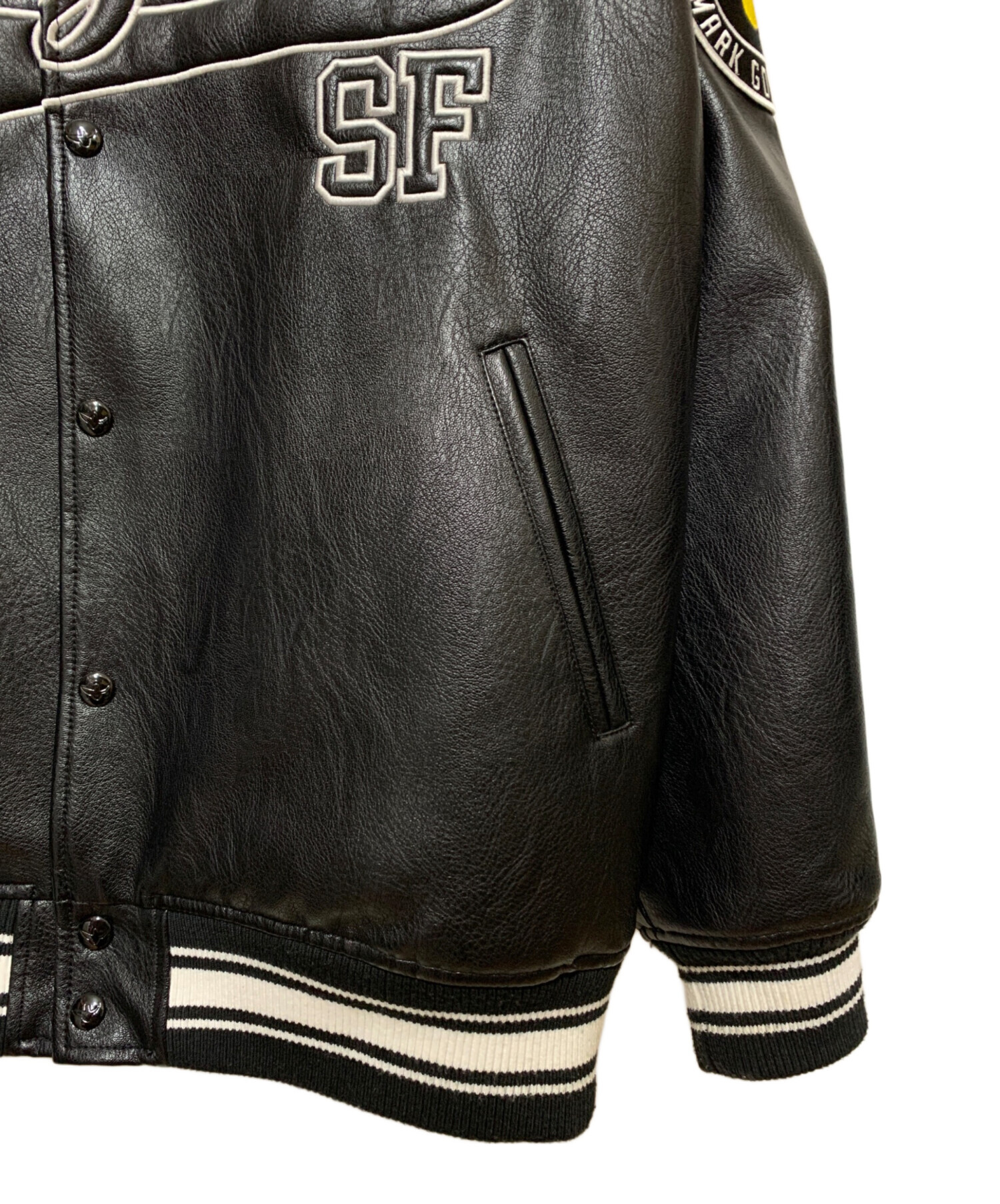 未使用★Mark Gonzalesの高級スタジャンＬ★マークゴンザレス 中古・古着通販】MARK GONZALES (マーク・ゴンザレス) STADIUM JACKET