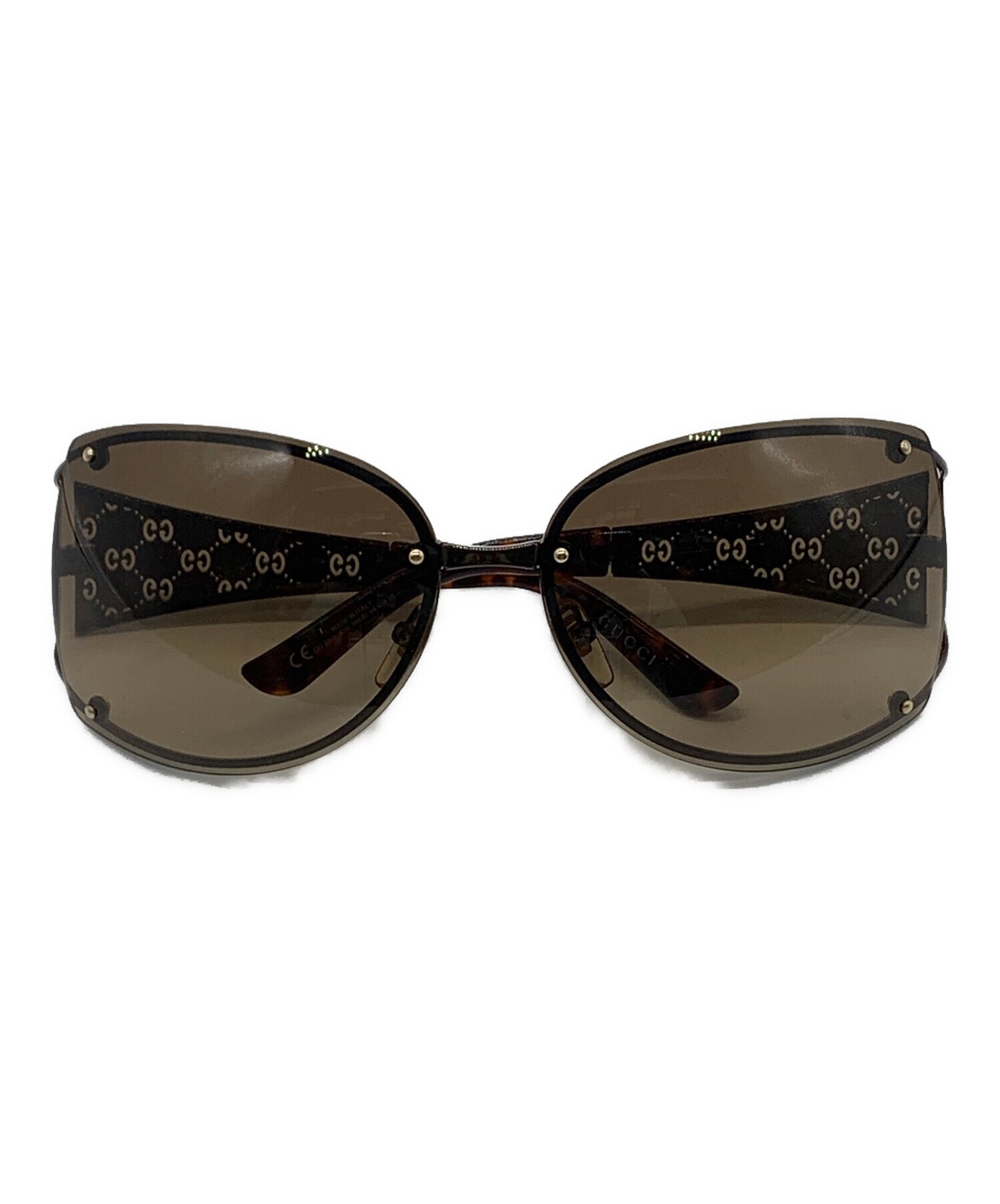 中古・古着通販】GUCCI (グッチ) GG柄 サングラス ブラウン サイズ:66 