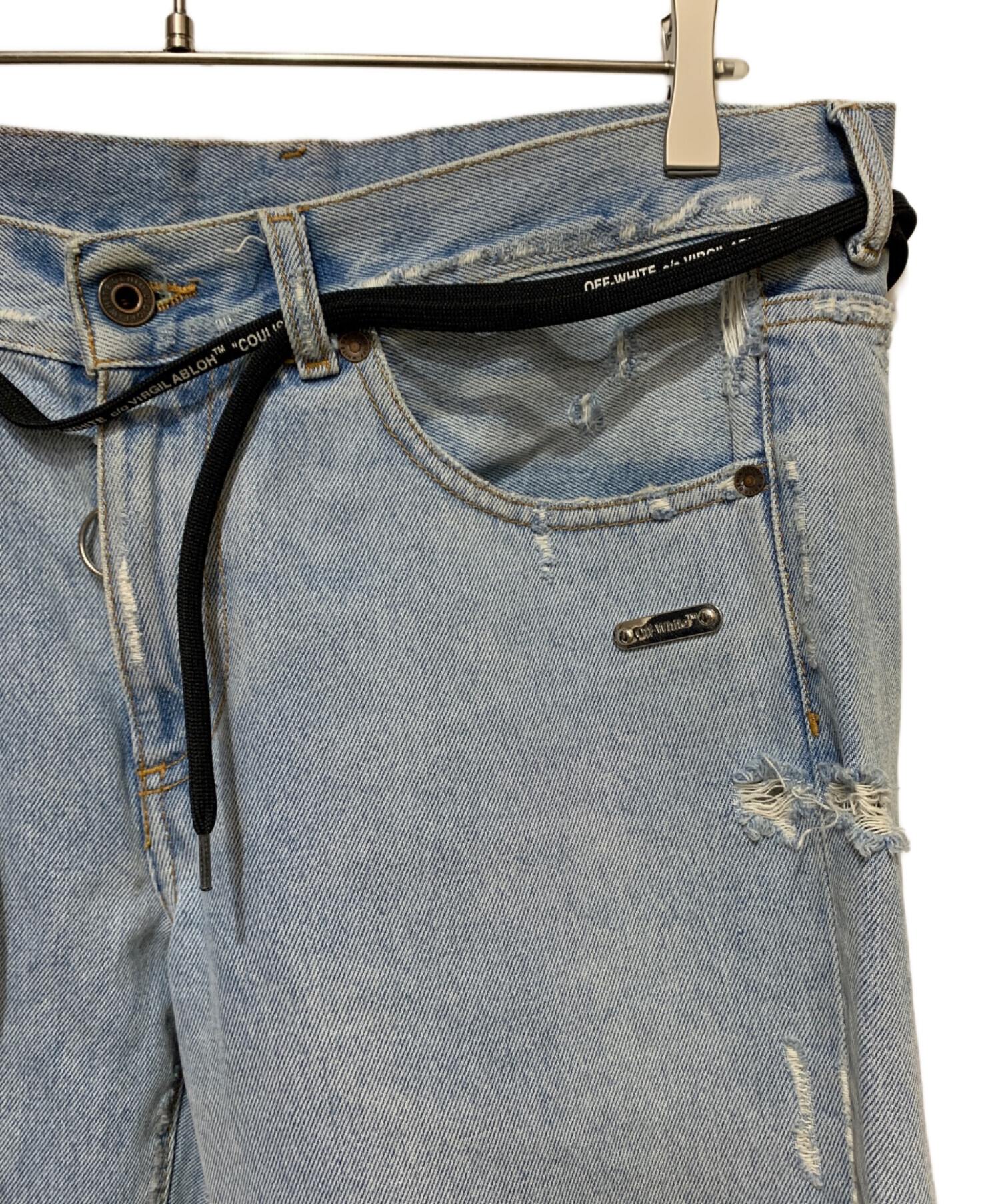 中古・古着通販】OFFWHITE (オフホワイト) デニムパンツ ブルー サイズ 