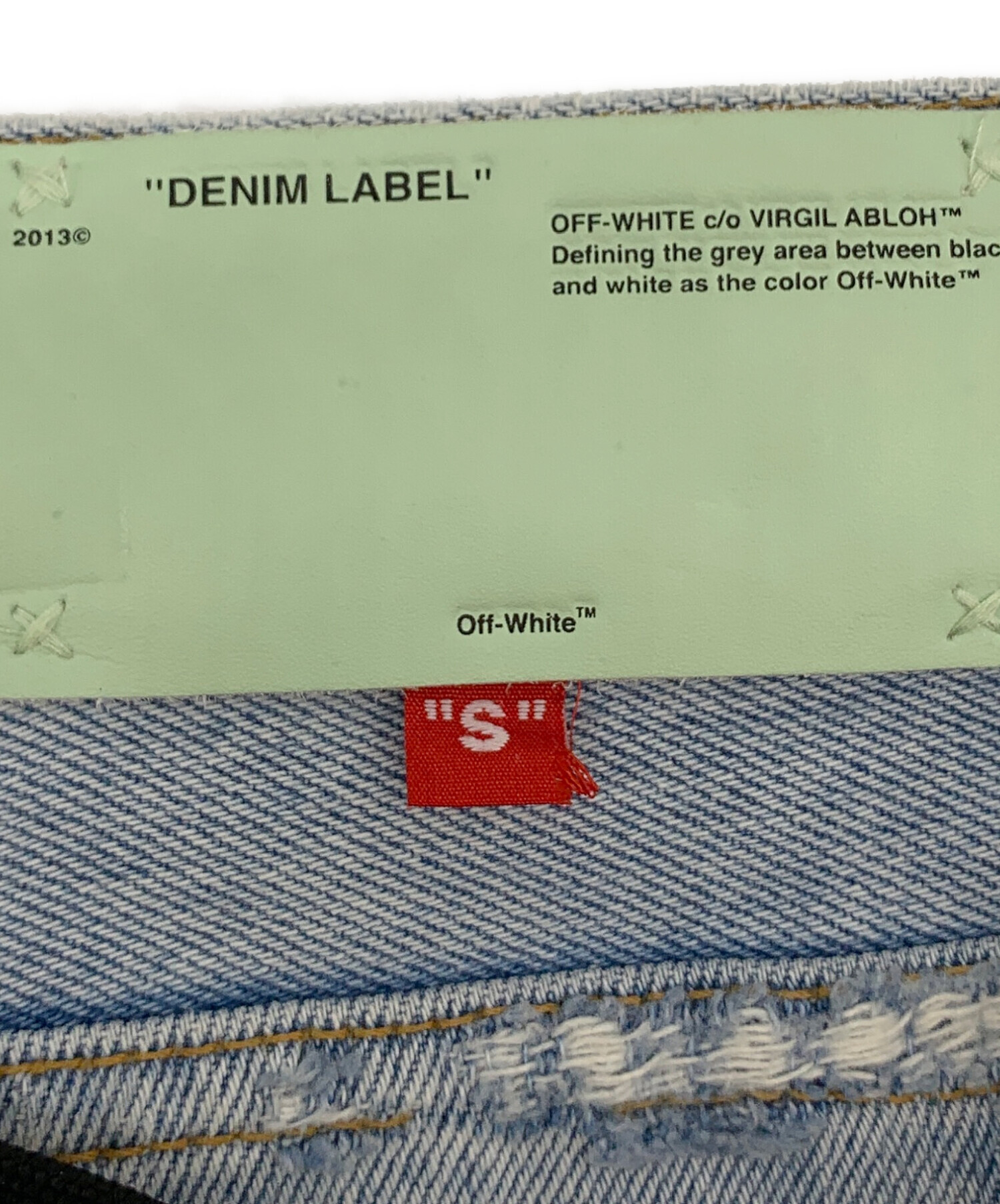中古・古着通販】OFFWHITE (オフホワイト) デニムパンツ ブルー サイズ