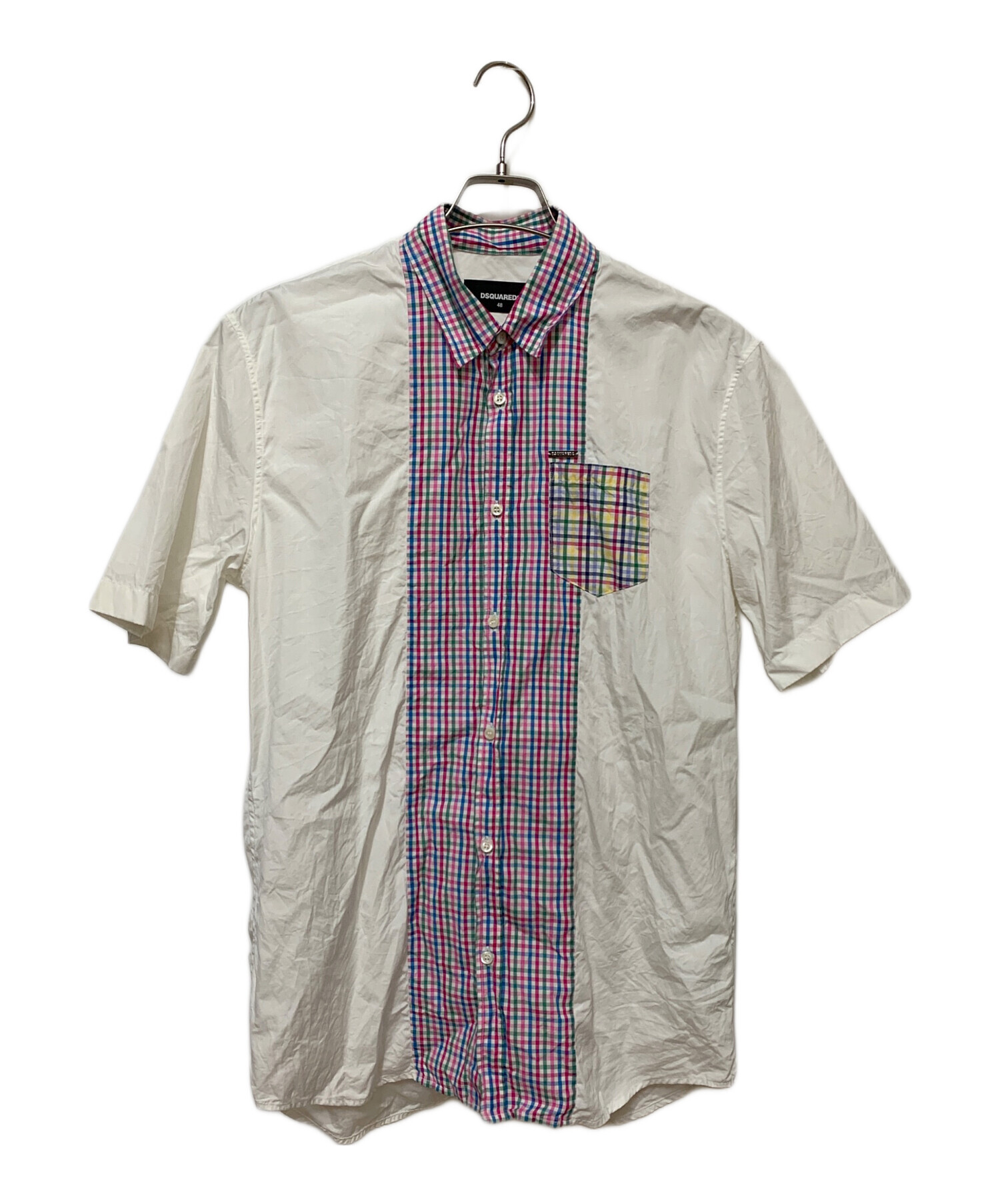 中古・古着通販】DSQUARED2 (ディースクエアード) 半袖シャツ ホワイト 