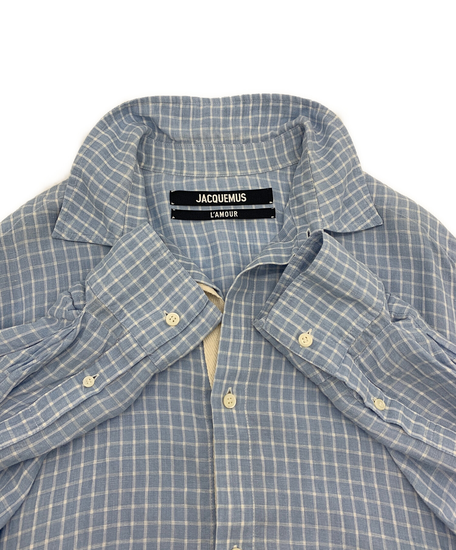 中古・古着通販】JACQUEMUS (ジャックムス) リネンシャツ スカイブルー