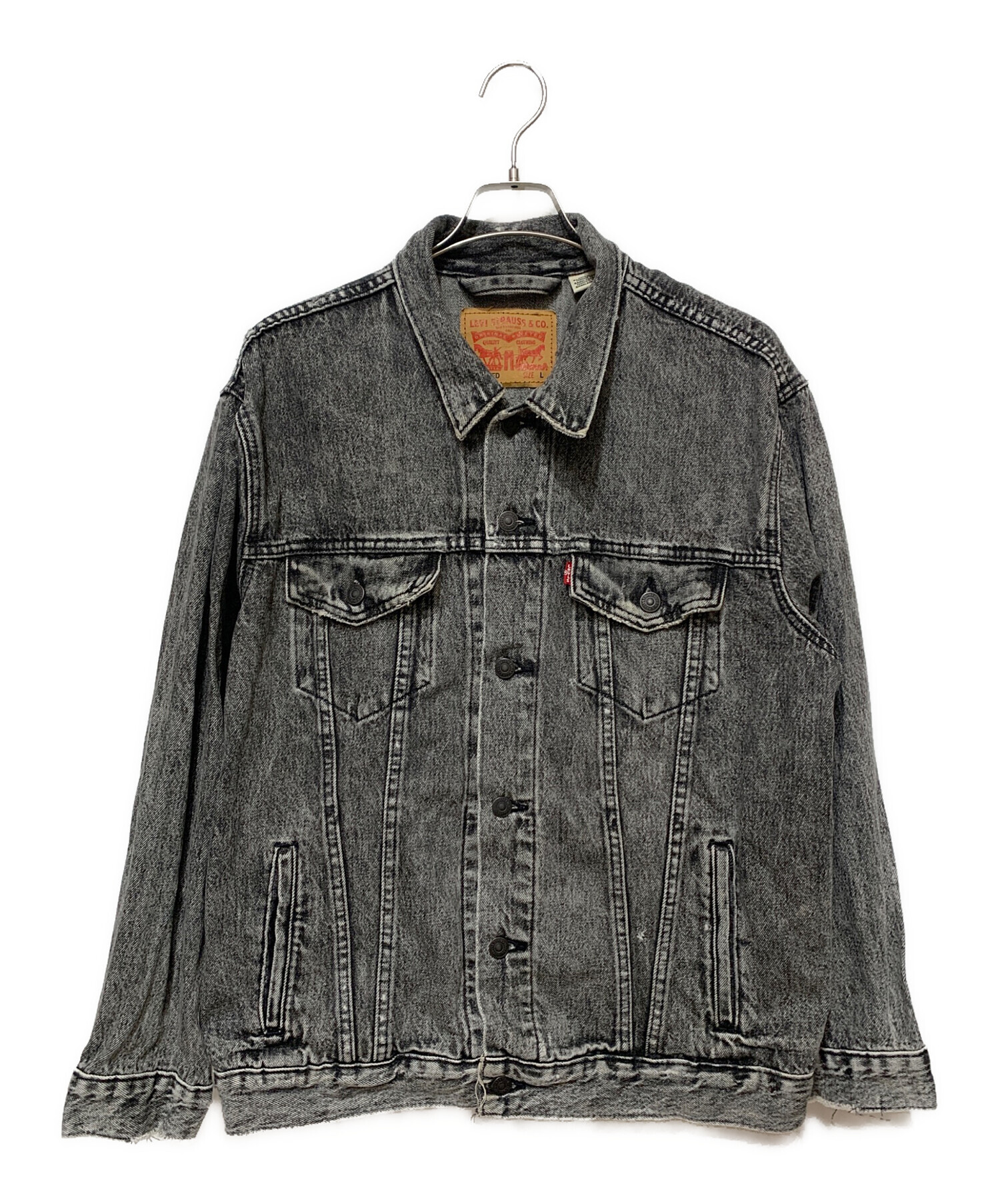 中古・古着通販】LEVI'S (リーバイス) デニムジャケット ブラック