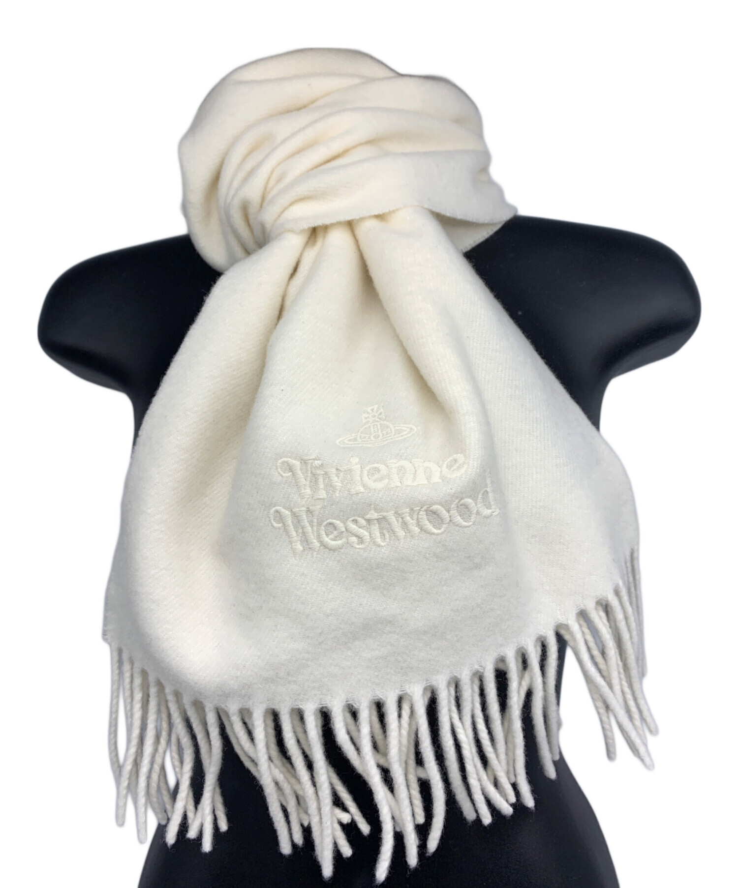 Vivienne Westwood ホワイト マフラー 未使用 箱付き 中古・古着通販】Vivienne Westwood (ヴィヴィアンウエストウッド