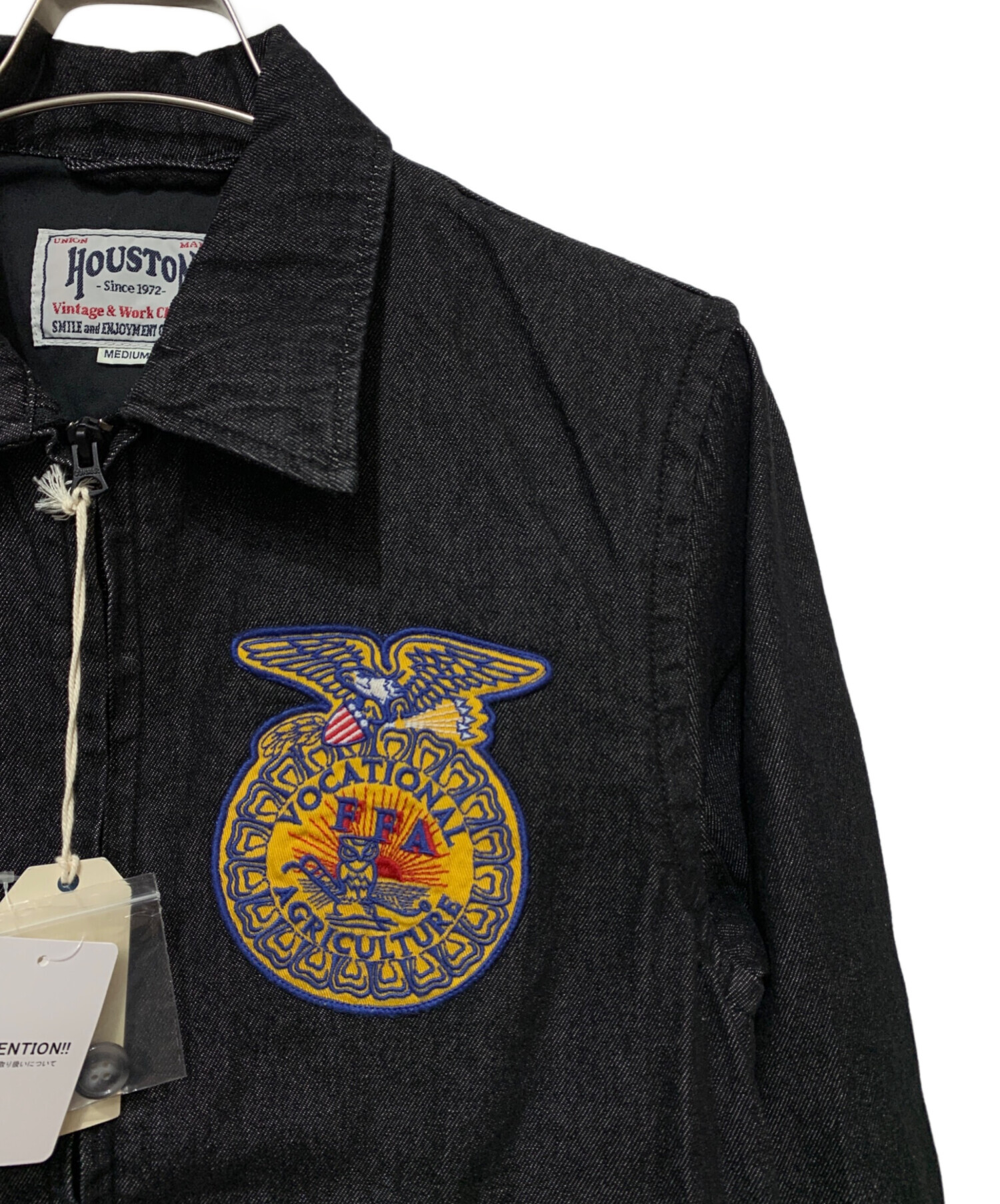 中古・古着通販】HOUSTON (ヒューストン) DENIM FFA JACKET ブラック