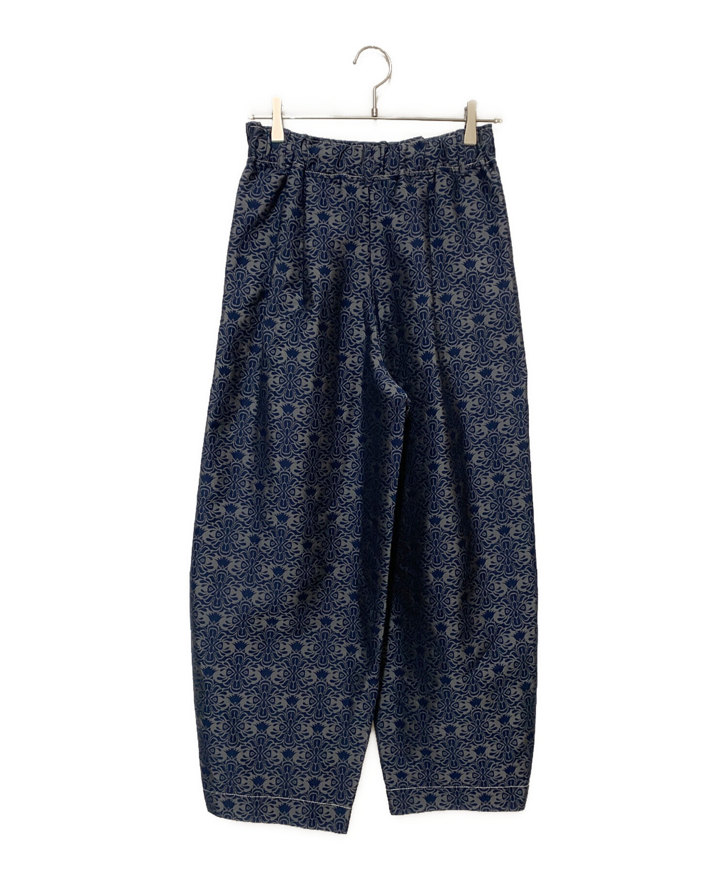 25年 新品タグ付き ZUCCA エスニックジャガード ワイドパンツ M 中古・古着通販】ZUCCA (ズッカ) エスニックジャガードパンツ ネイビー