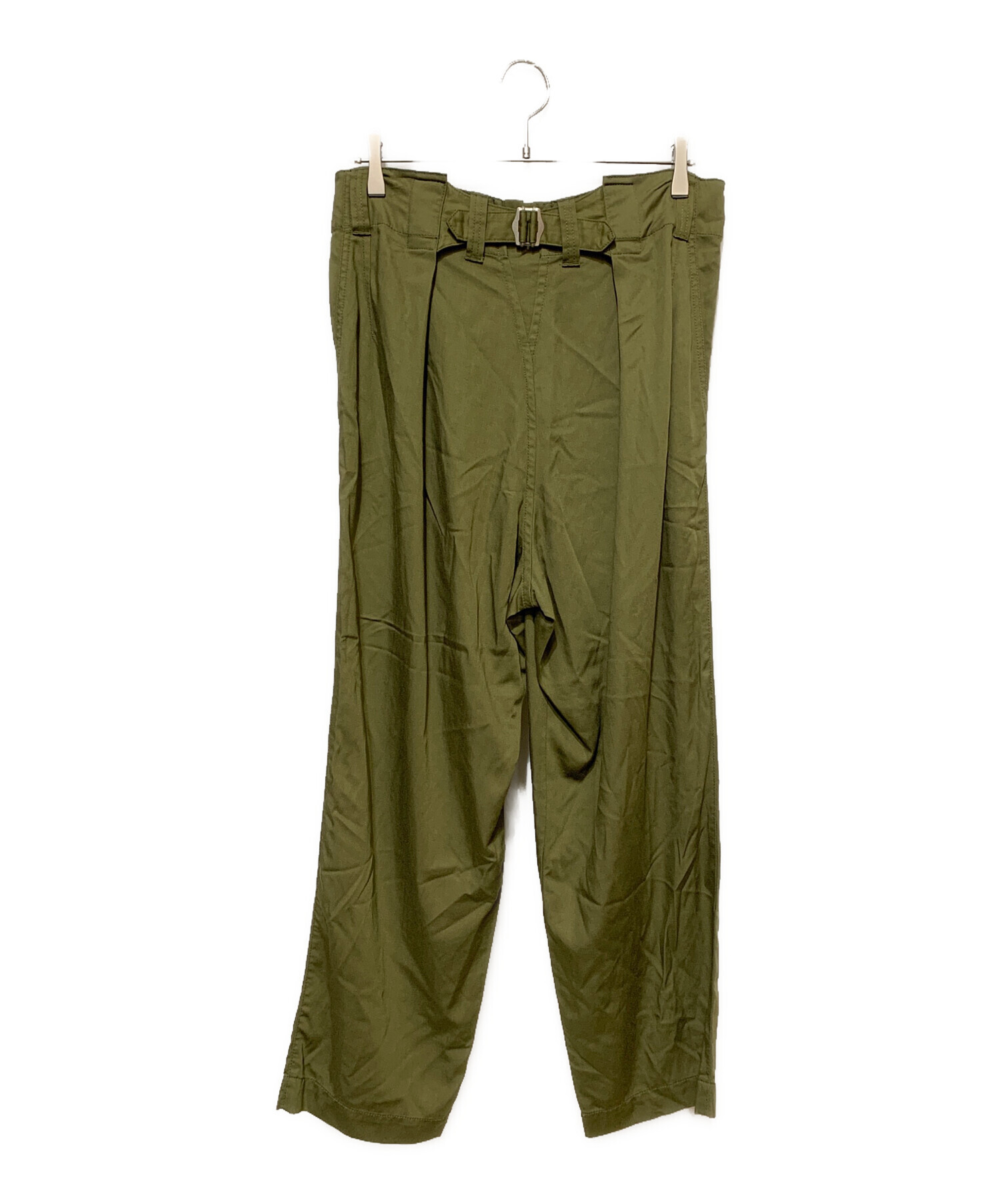 中古・古着通販】ZUCCA (ズッカ) レーヨンツイルパンツ カーキ サイズ