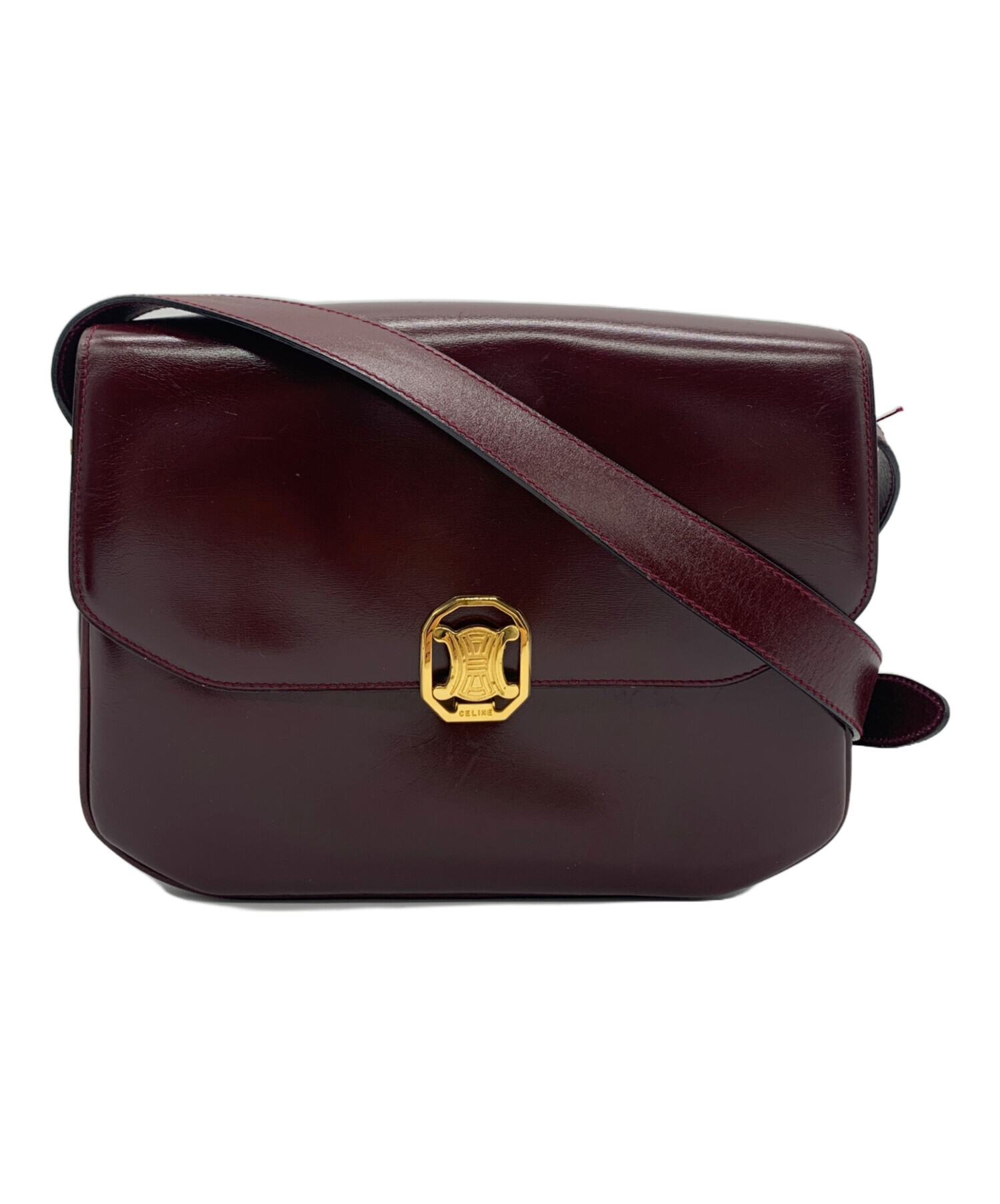 中古・古着通販】CELINE (セリーヌ) ショルダーバッグ ボルドー 