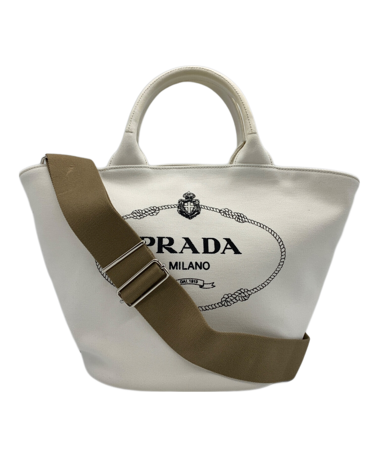 中古・古着通販】PRADA (プラダ) カナパ ホワイト|ブランド 中古・古着通販】PRADA (プラダ) カナパ ホワイト|ブランド