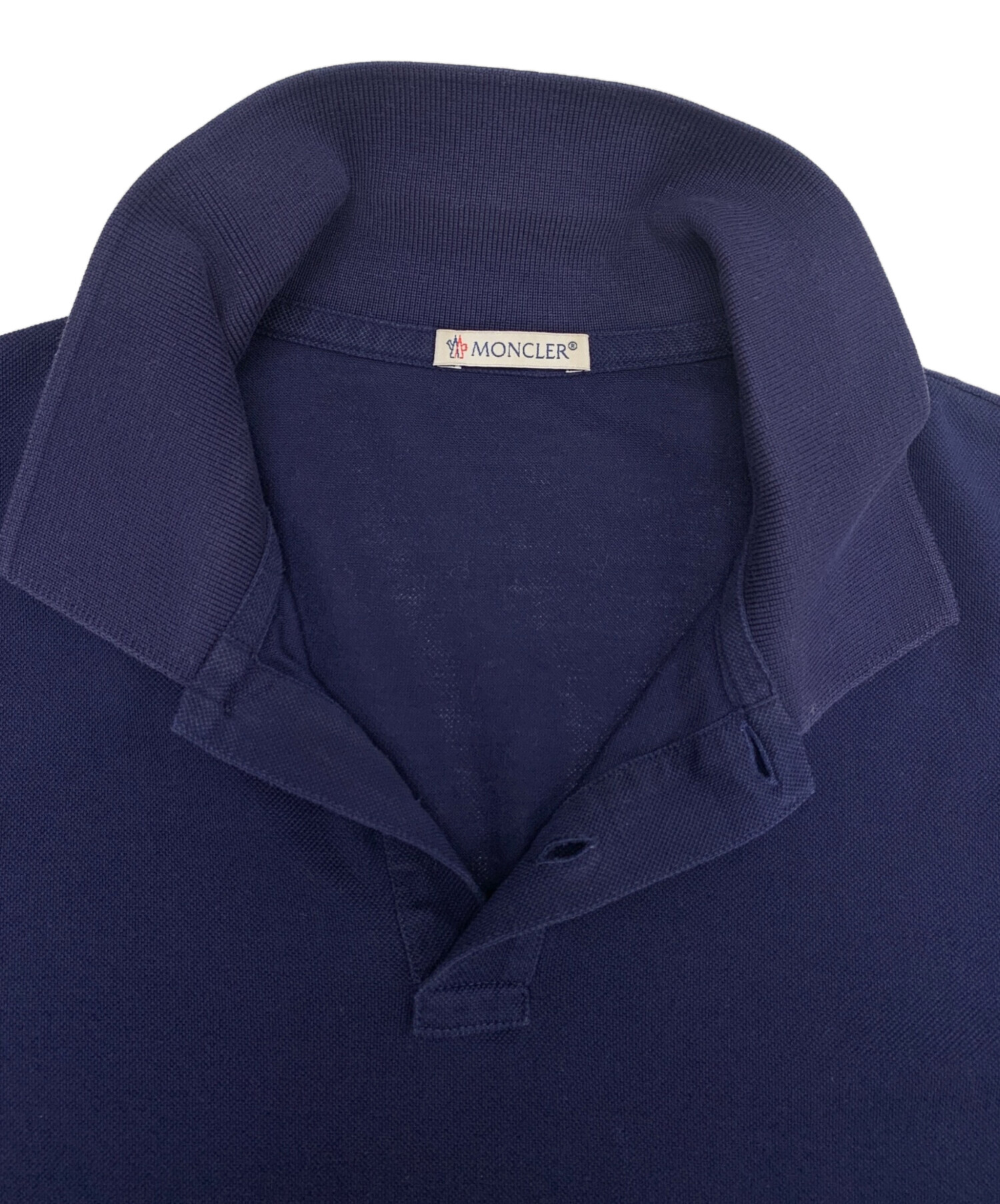 最終お値下げ！MONCLER ネイビー ポロシャツ SCOM 2015 532 中古・古着通販】MONCLER (モンクレール) サイドラインポロシャツ