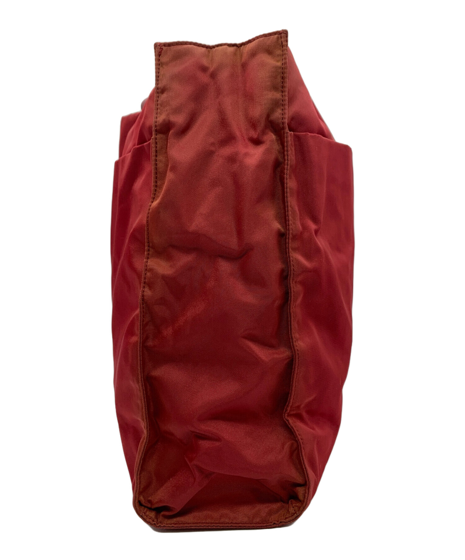 【PRADA】レア物　ワインレッド　トートバッグ　used PRADA Prada tote bag shoulder nylon leather wine red | eLADY Globazone
