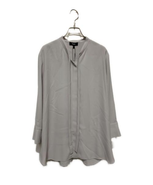 中古・古着通販】theory (セオリー) PRIME GGT TIE Blouse グレー 中古・古着通販】theory (セオリー) PRIME GGT TIE Blouse グレー
